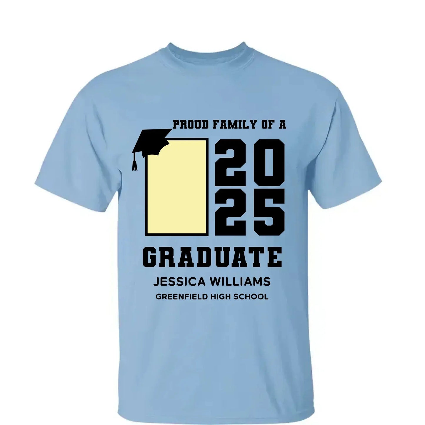Proud Family of a 2025 Graduate Shirt – Custom School & Name Graduation T-Shirt for Senior’s Family Members Ezcustomize