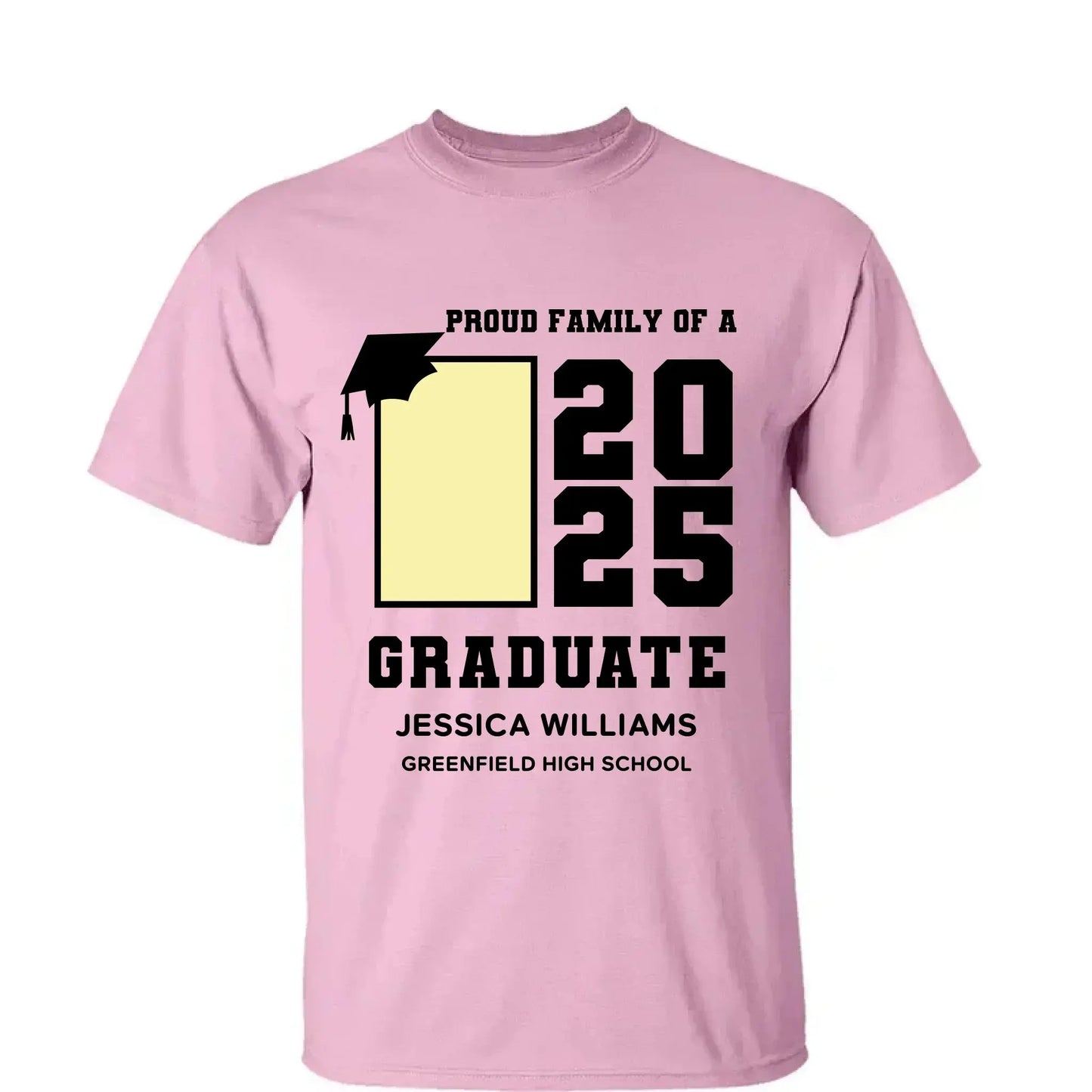 Proud Family of a 2025 Graduate Shirt – Custom School & Name Graduation T-Shirt for Senior’s Family Members Ezcustomize
