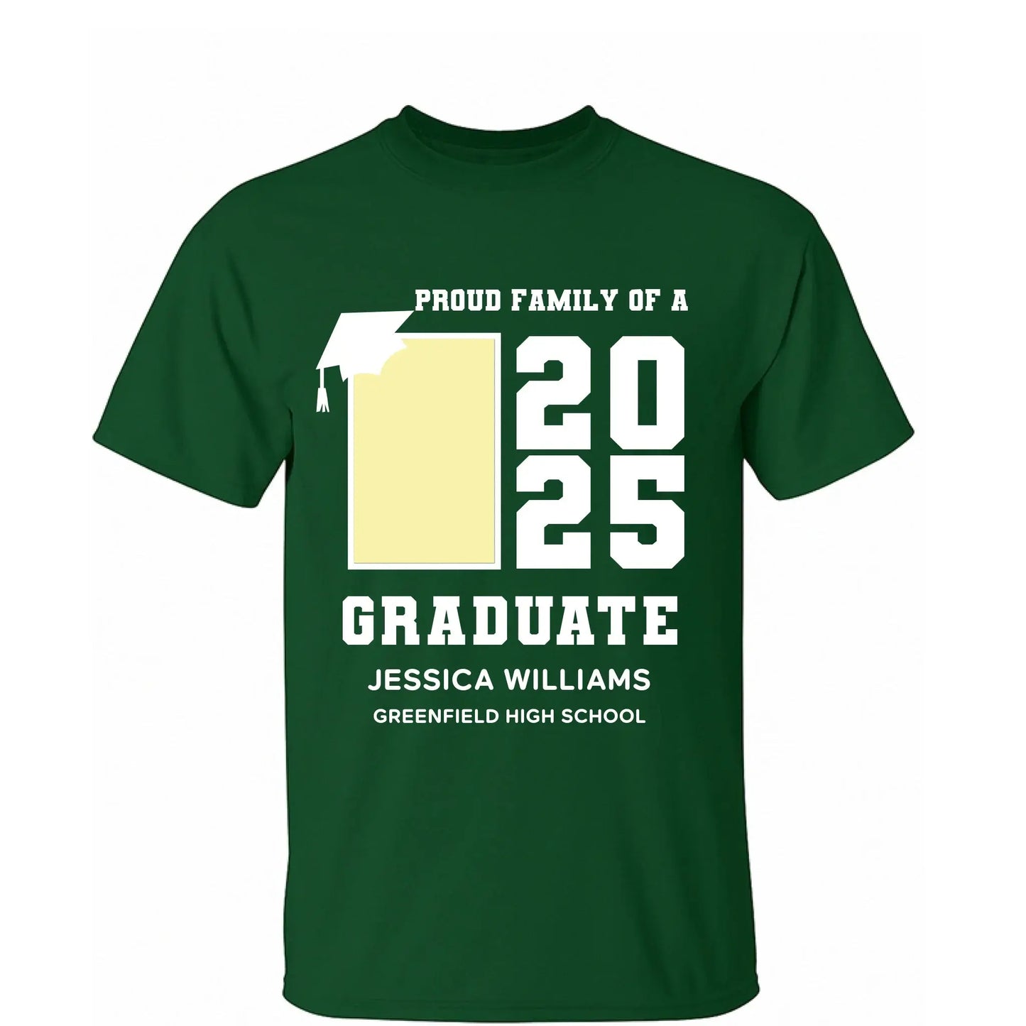 Proud Family of a 2025 Graduate Shirt – Custom School & Name Graduation T-Shirt for Senior’s Family Members Ezcustomize