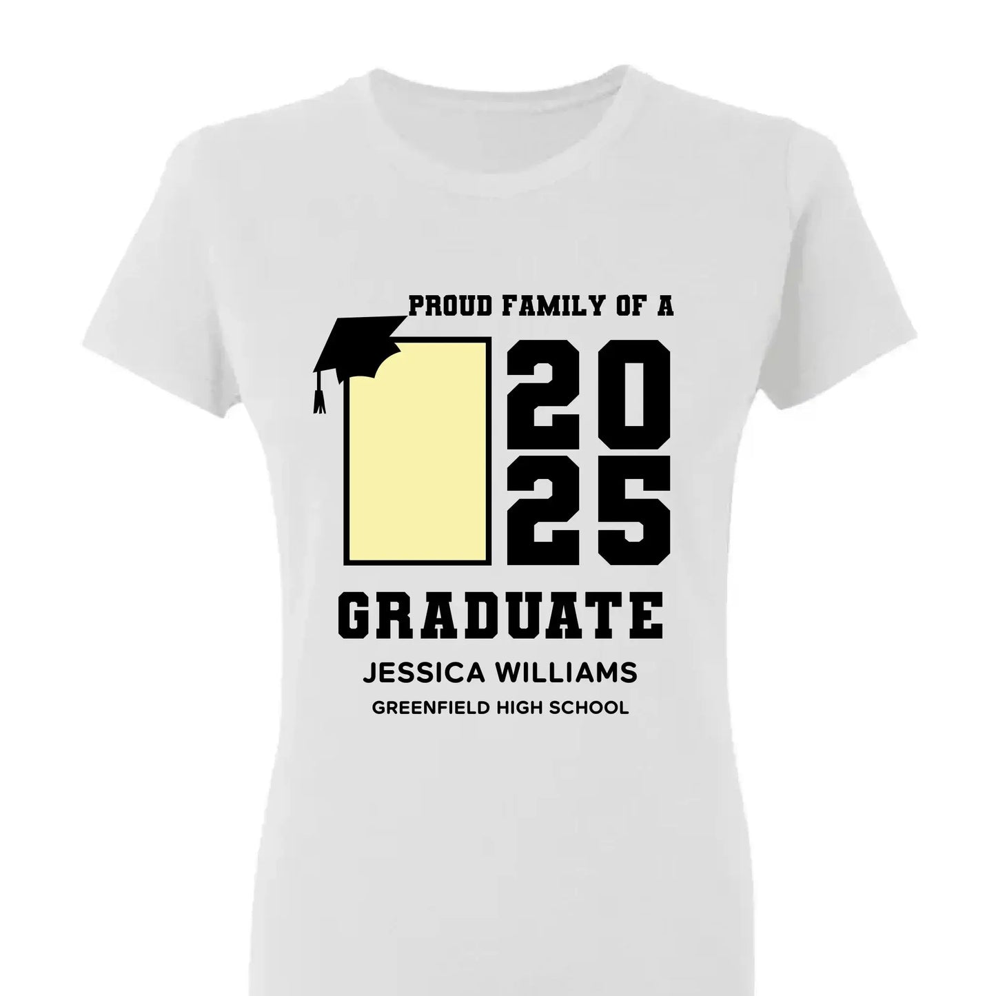 Proud Family of a 2025 Graduate Shirt – Custom School & Name Graduation T-Shirt for Senior’s Family Members Ezcustomize