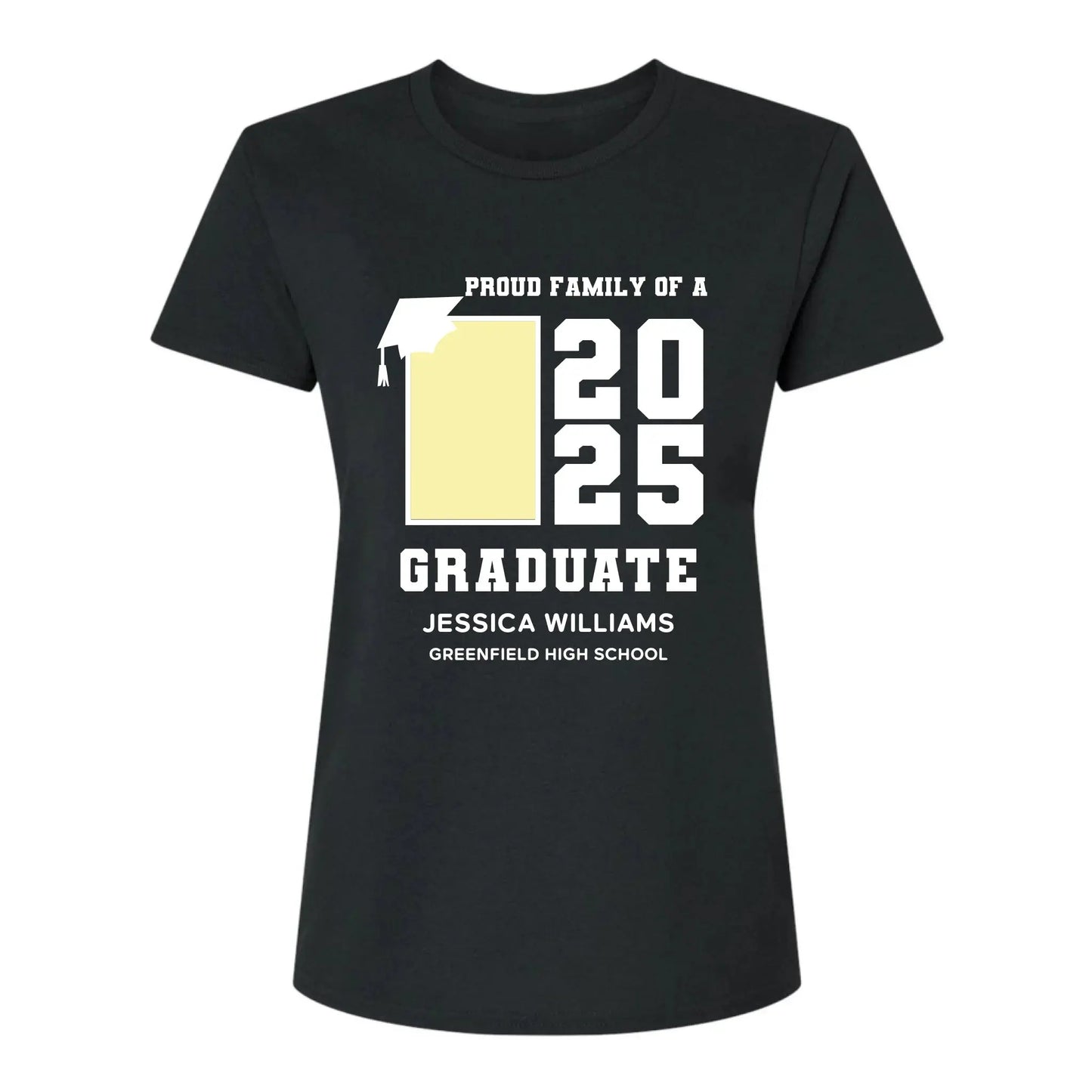 Proud Family of a 2025 Graduate Shirt – Custom School & Name Graduation T-Shirt for Senior’s Family Members Ezcustomize