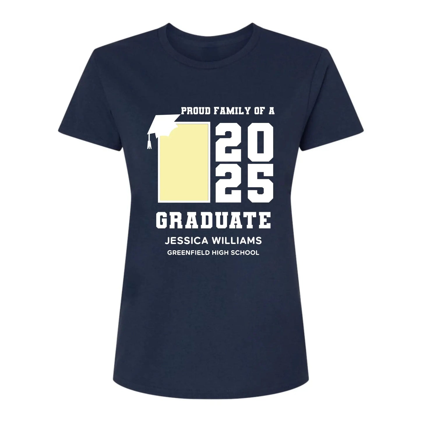 Proud Family of a 2025 Graduate Shirt – Custom School & Name Graduation T-Shirt for Senior’s Family Members Ezcustomize