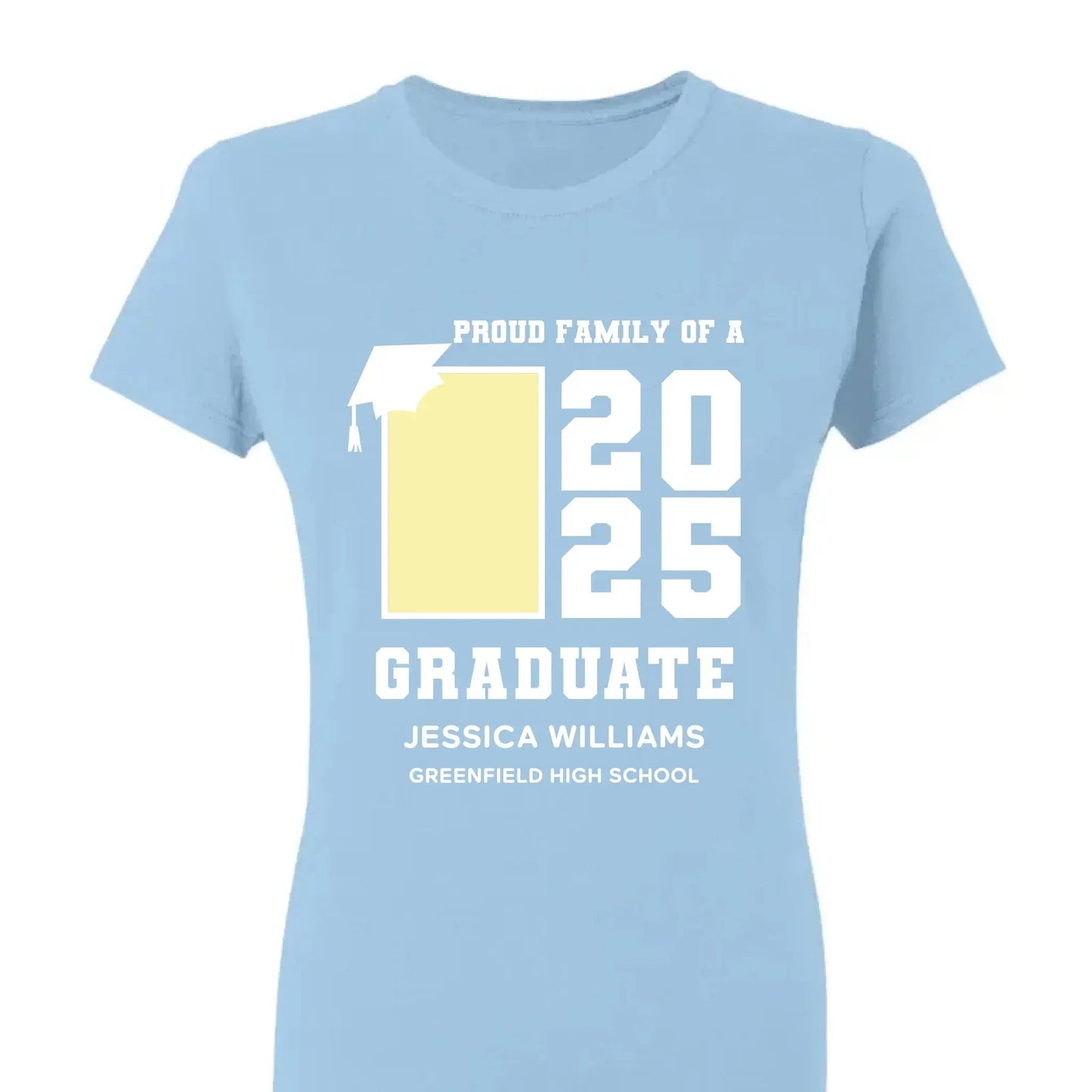Proud Family of a 2025 Graduate Shirt – Custom School & Name Graduation T-Shirt for Senior’s Family Members Ezcustomize