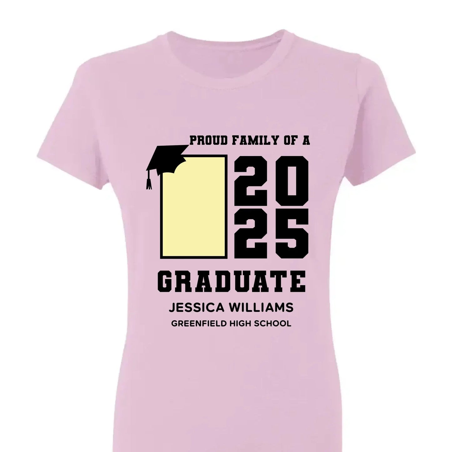 Proud Family of a 2025 Graduate Shirt – Custom School & Name Graduation T-Shirt for Senior’s Family Members Ezcustomize