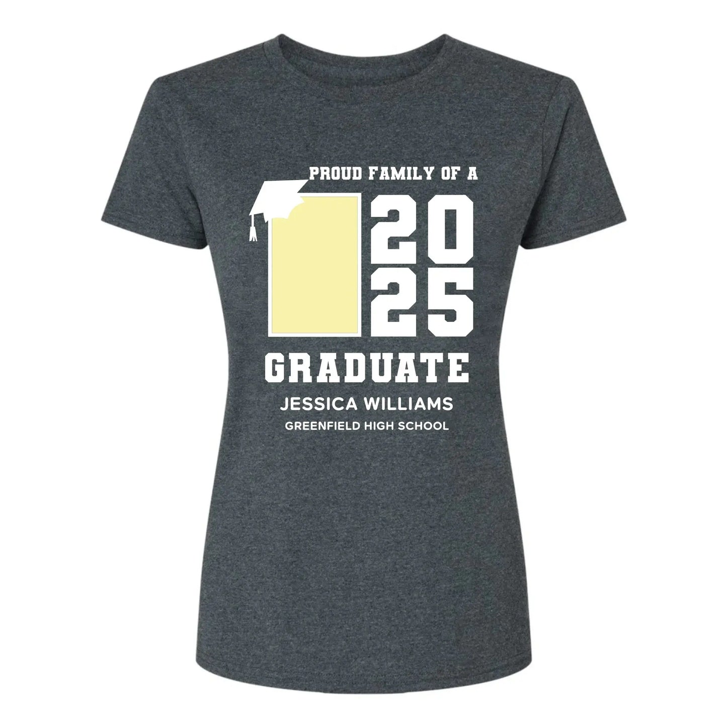 Proud Family of a 2025 Graduate Shirt – Custom School & Name Graduation T-Shirt for Senior’s Family Members Ezcustomize