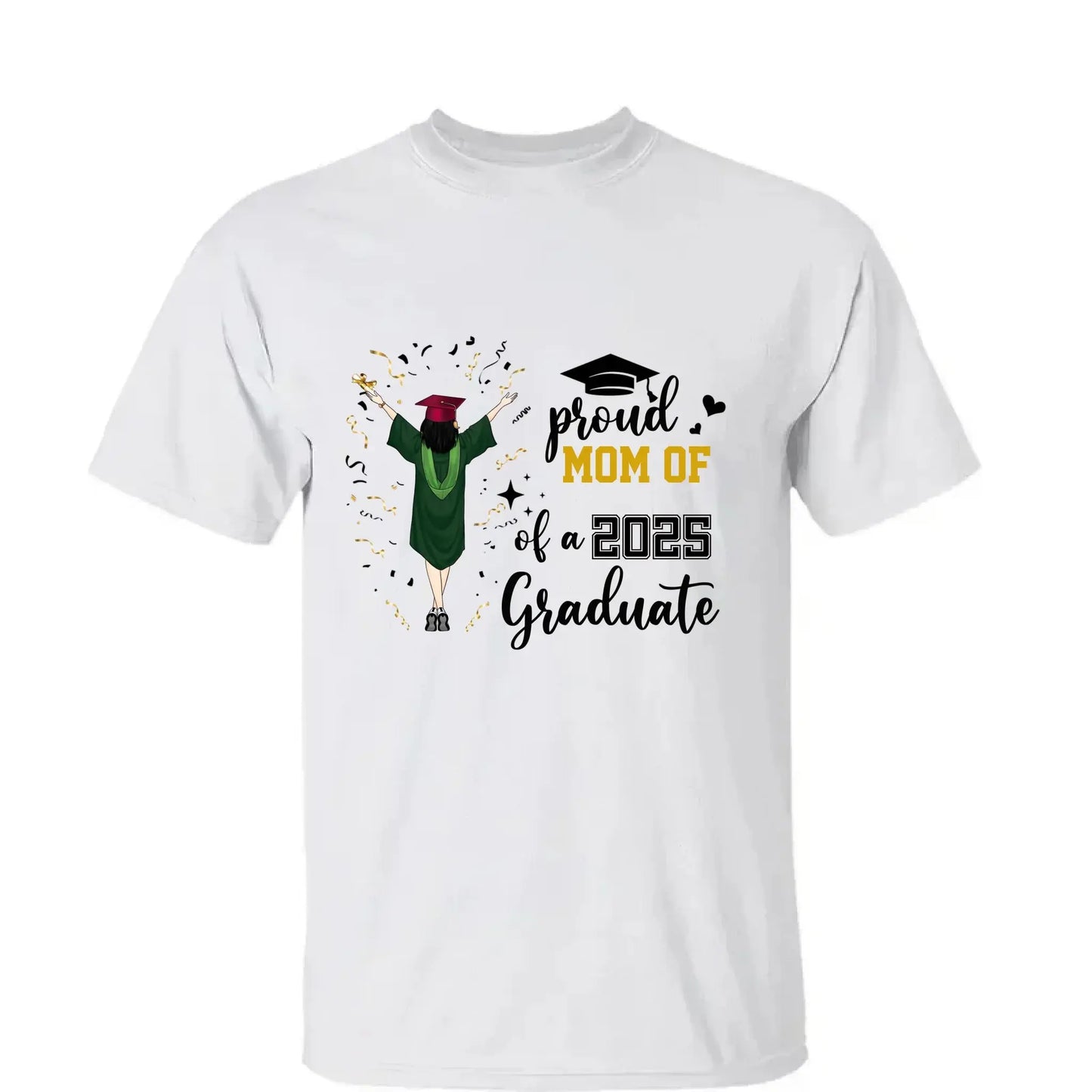 Proud Family of a 2025 Graduate – Personalized T-Shirt – Custom Graduation Party Tee for Parents, Siblings & Relatives Ezcustomize
