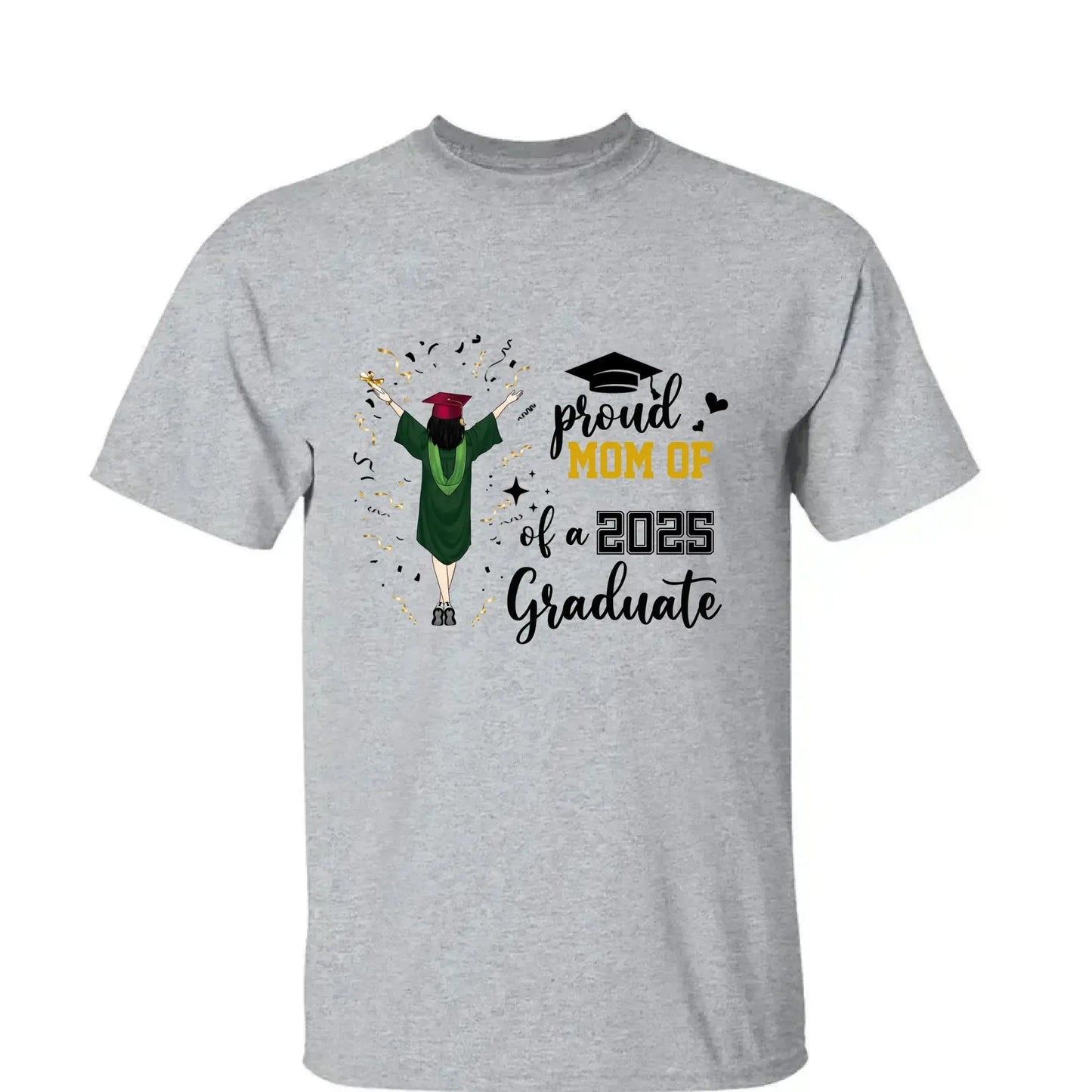 Proud Family of a 2025 Graduate – Personalized T-Shirt – Custom Graduation Party Tee for Parents, Siblings & Relatives Ezcustomize