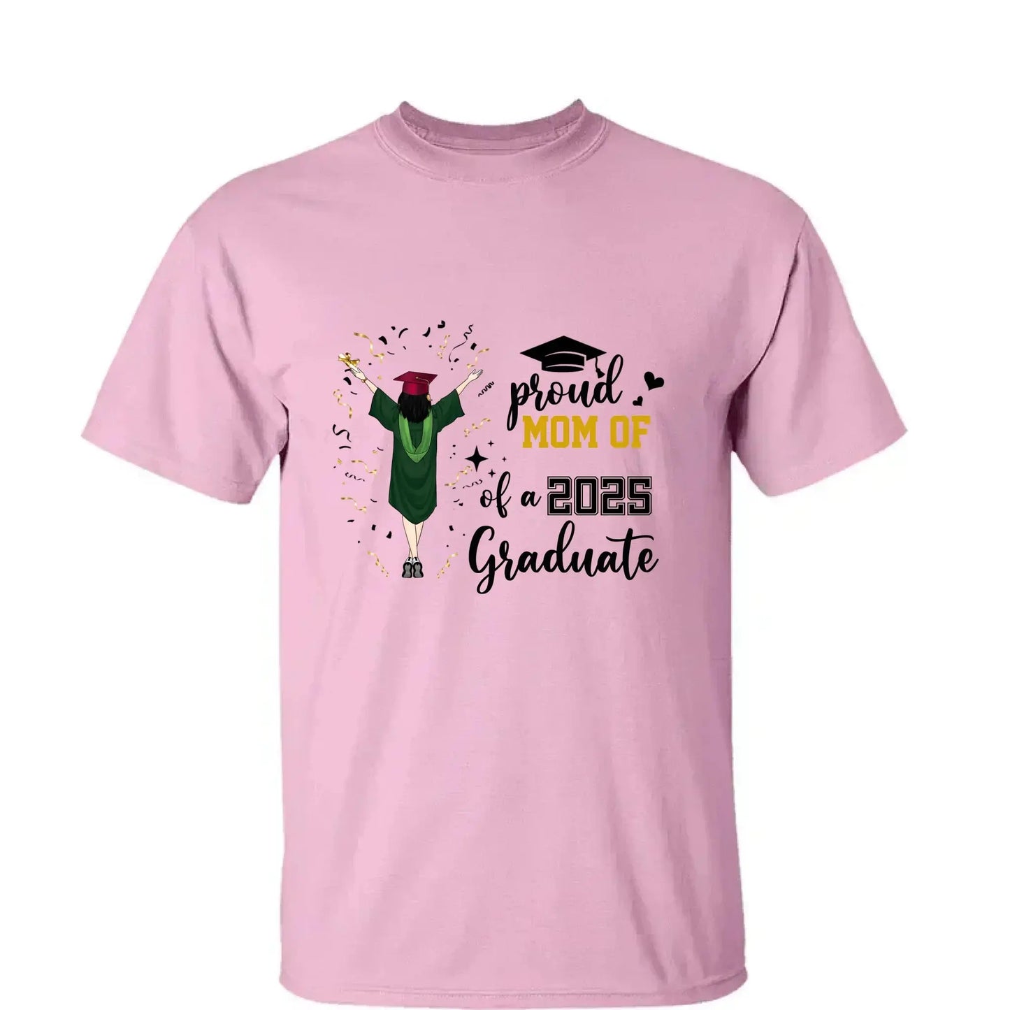 Proud Family of a 2025 Graduate – Personalized T-Shirt – Custom Graduation Party Tee for Parents, Siblings & Relatives Ezcustomize