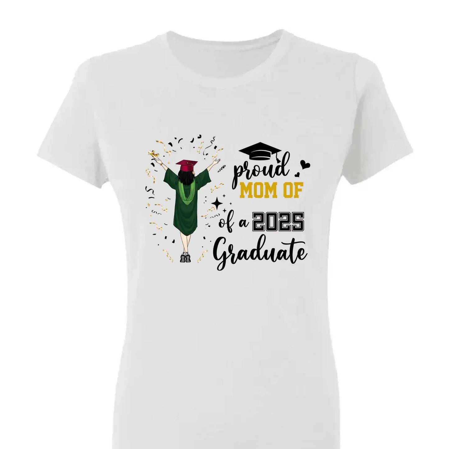 Proud Family of a 2025 Graduate – Personalized T-Shirt – Custom Graduation Party Tee for Parents, Siblings & Relatives Ezcustomize