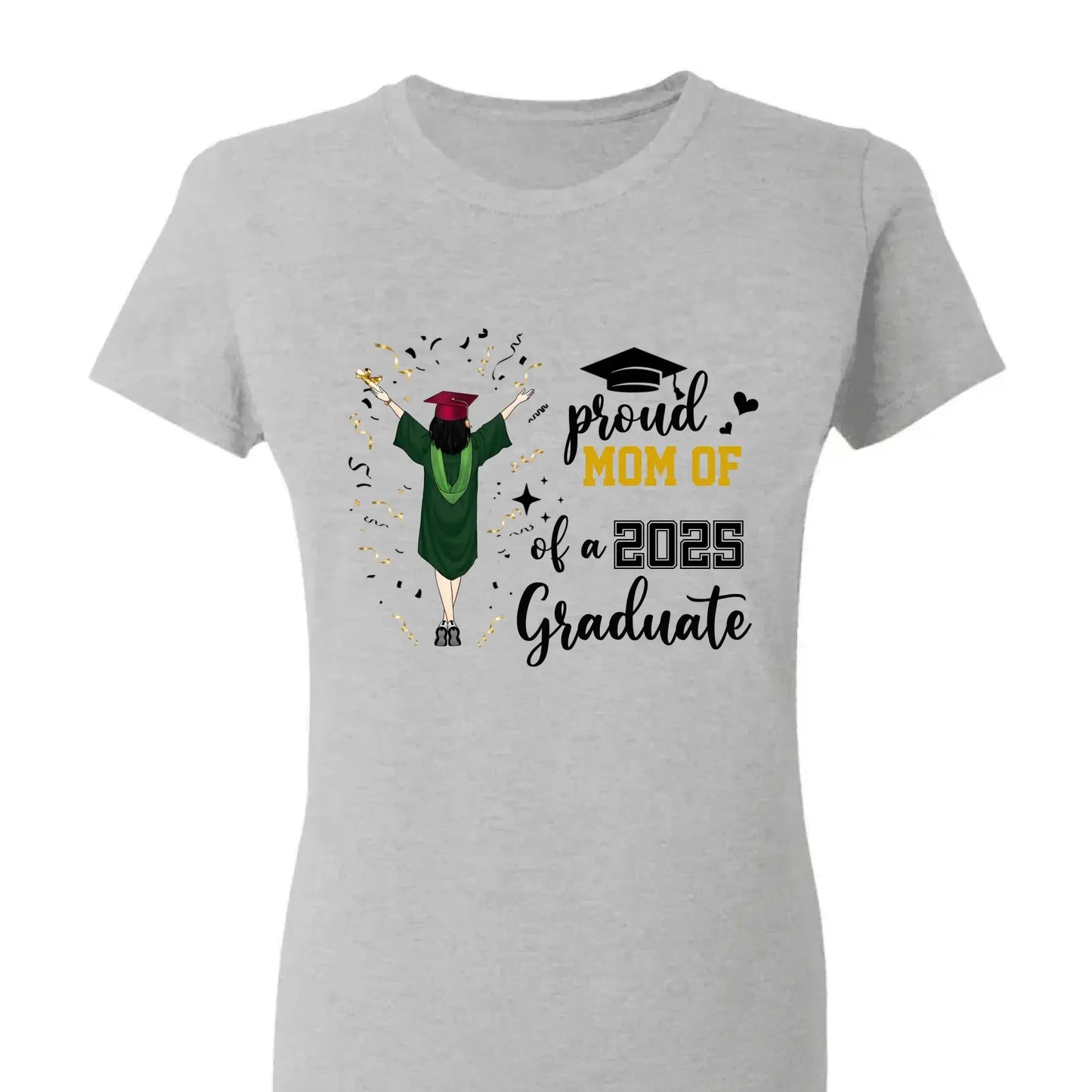 Proud Family of a 2025 Graduate – Personalized T-Shirt – Custom Graduation Party Tee for Parents, Siblings & Relatives Ezcustomize