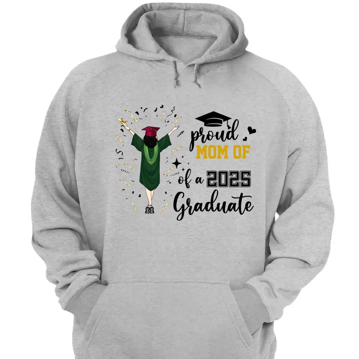Proud Family of a 2025 Graduate – Personalized T-Shirt – Custom Graduation Party Tee for Parents, Siblings & Relatives Ezcustomize