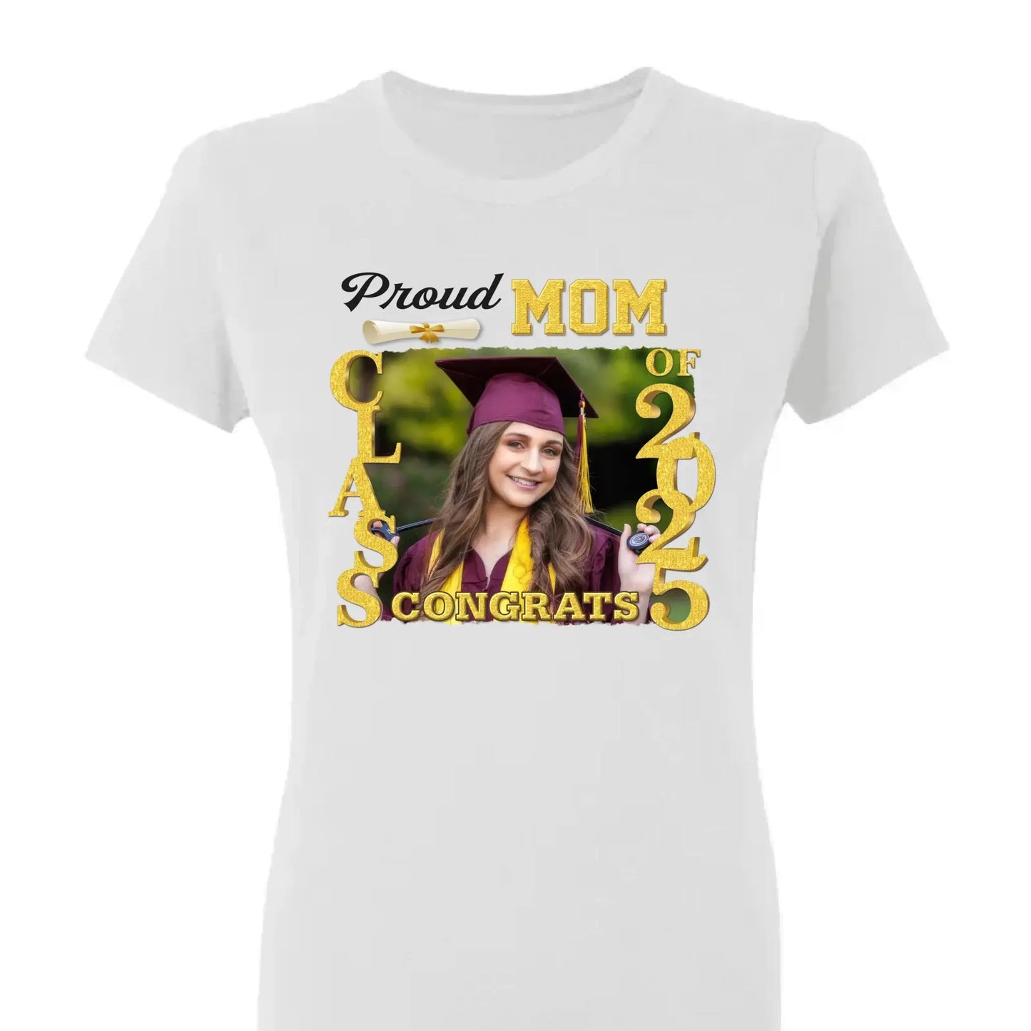 Proud Graduate Class of 2025, Custom Photo Shirt – Personalized T-Shirt/Hoodie/Sweatshirt – Graduation Gift for Family Ezcustomize