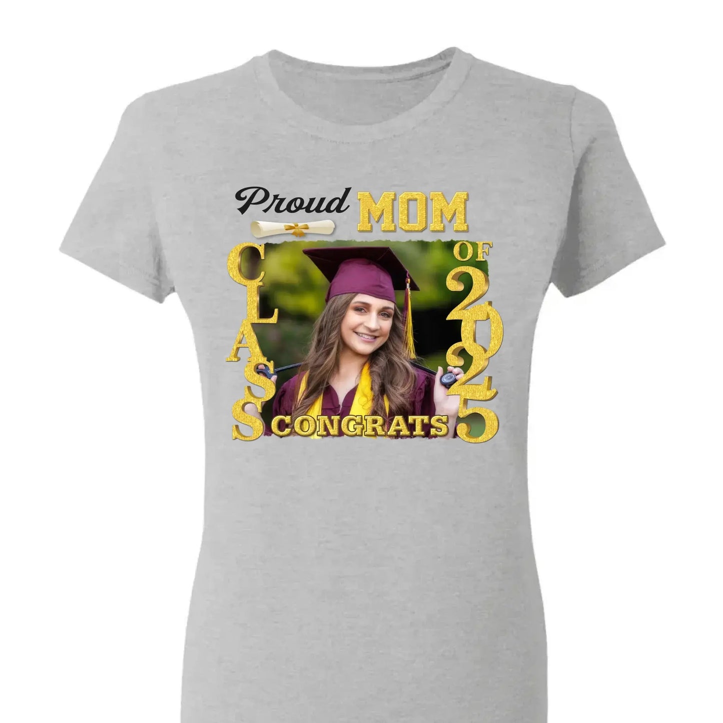 Proud Graduate Class of 2025, Custom Photo Shirt – Personalized T-Shirt/Hoodie/Sweatshirt – Graduation Gift for Family Ezcustomize