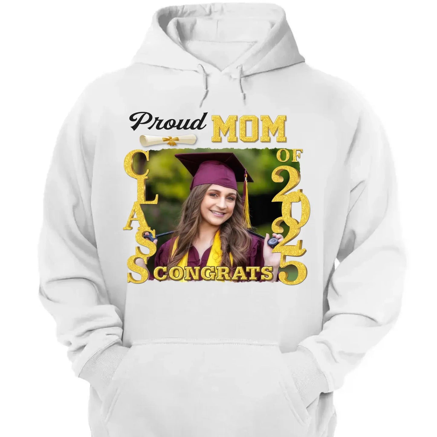 Proud Graduate Class of 2025, Custom Photo Shirt – Personalized T-Shirt/Hoodie/Sweatshirt – Graduation Gift for Family Ezcustomize