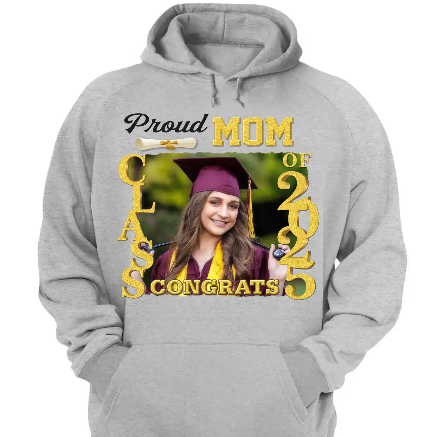 Proud Graduate Class of 2025, Custom Photo Shirt – Personalized T-Shirt/Hoodie/Sweatshirt – Graduation Gift for Family Ezcustomize