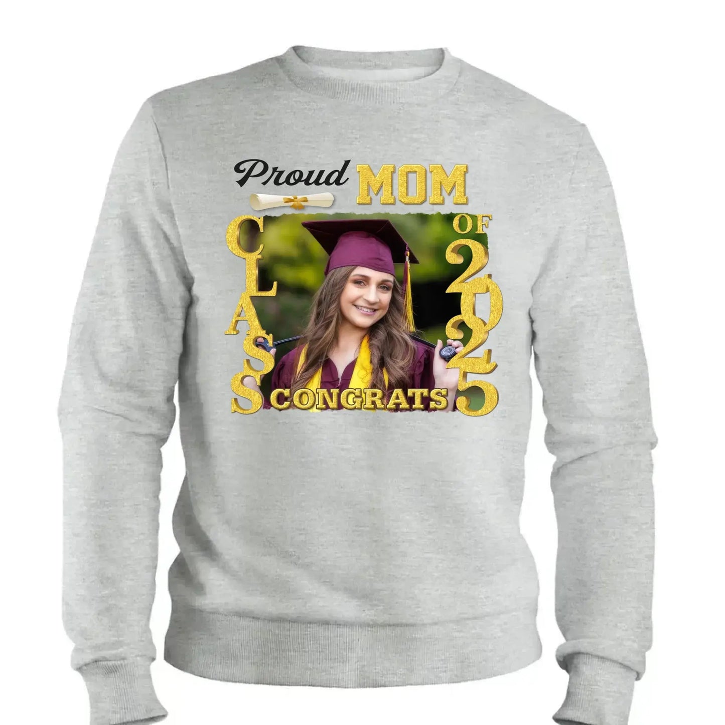 Proud Graduate Class of 2025, Custom Photo Shirt – Personalized T-Shirt/Hoodie/Sweatshirt – Graduation Gift for Family Ezcustomize