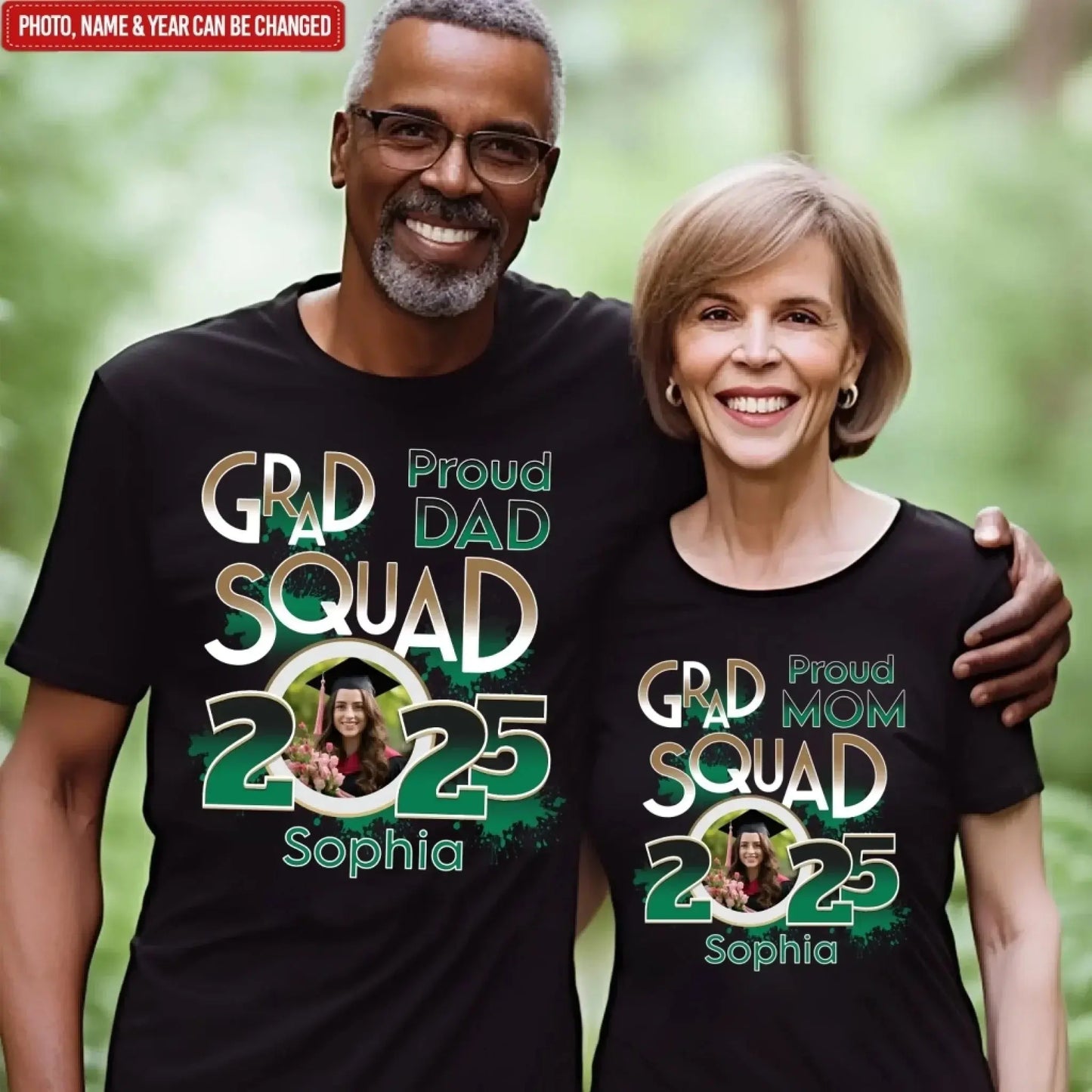 Proud Mom/Dad Squad 2025 Shirt – Personalized Graduation T-Shirt – Custom Gift for Senior Families & Graduation Day Ezcustomize