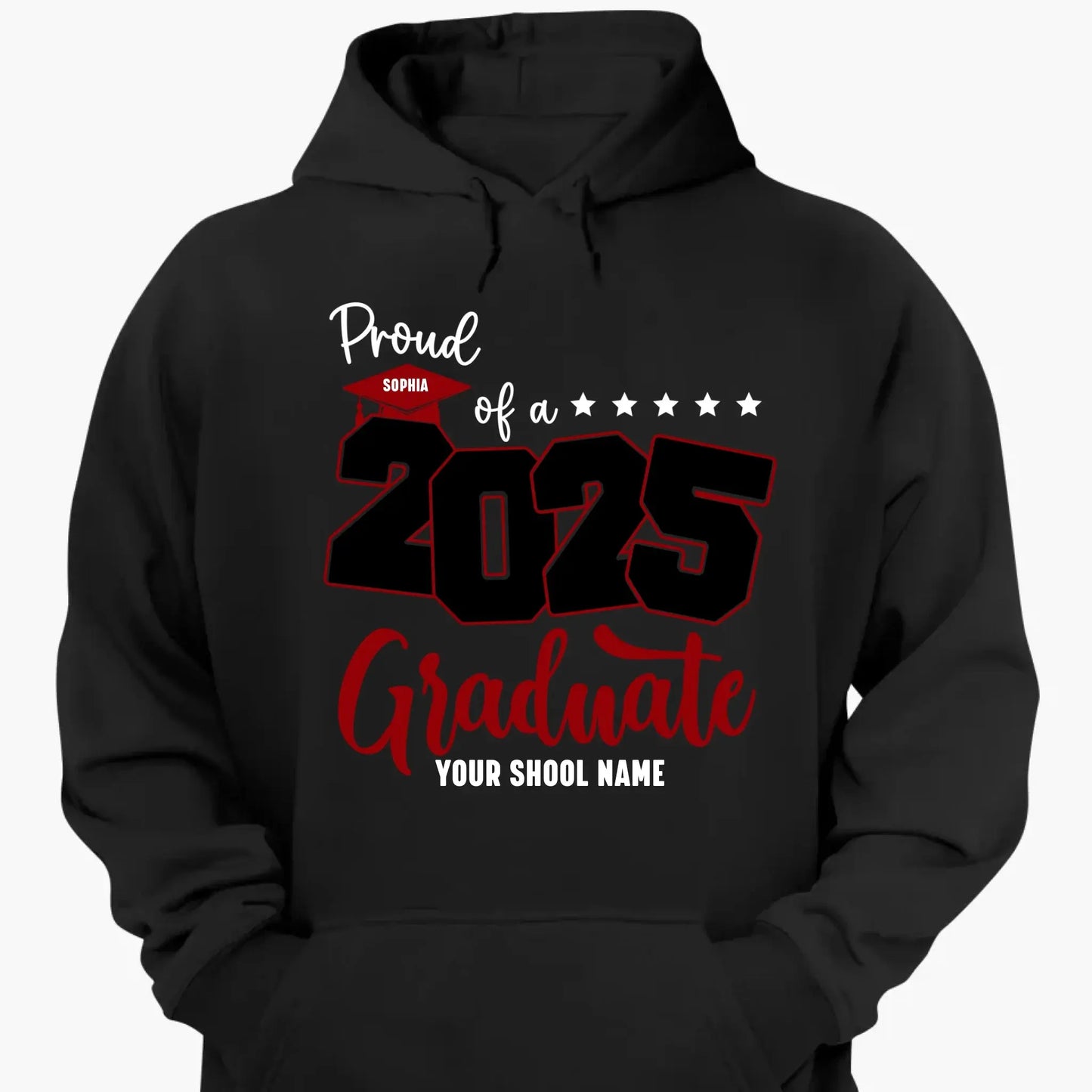 Proud Mom of 2025 Graduate Shirt – Personalized Senior Graduation Tee with Name & School, Custom Family Gift Ezcustomize