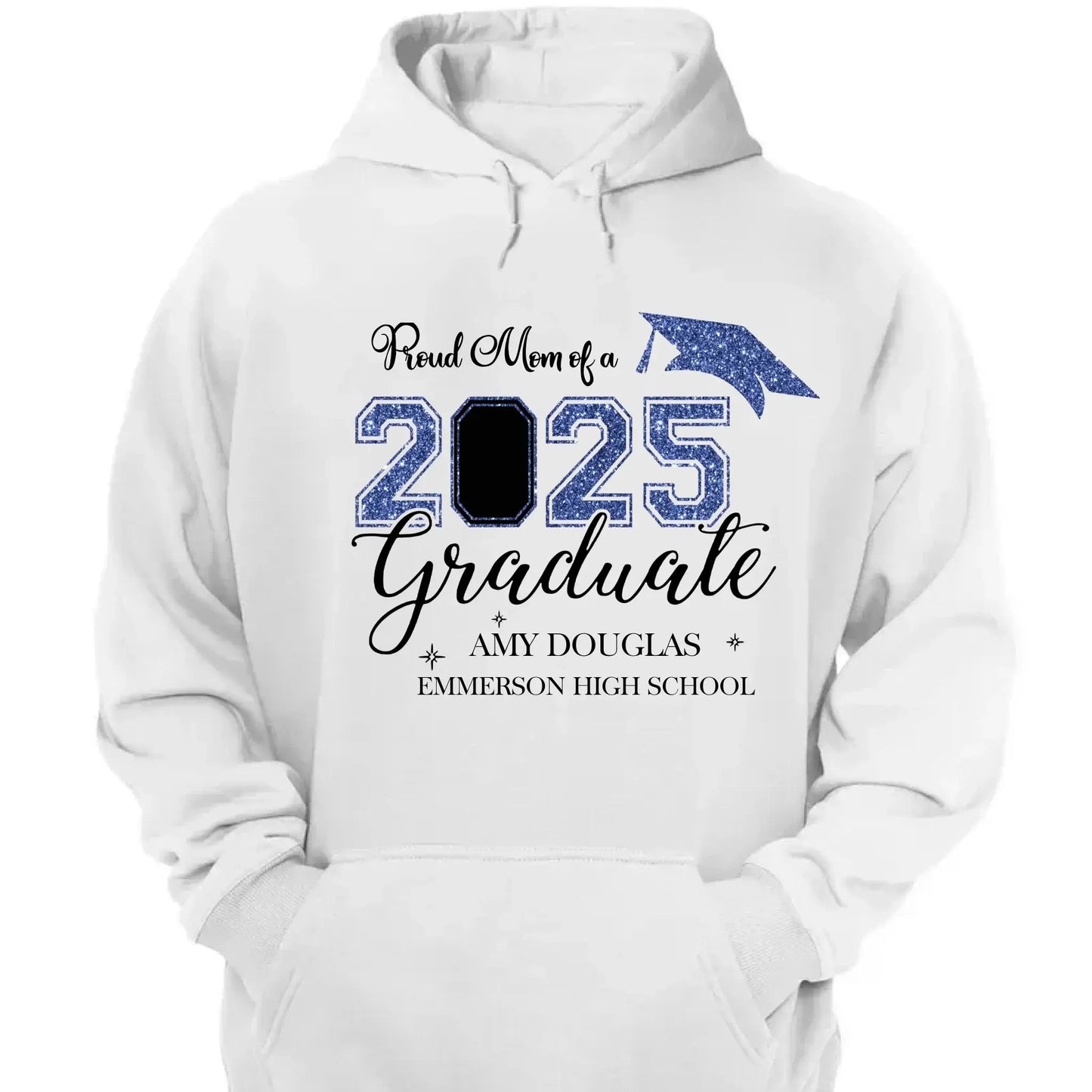 Proud Mom of a 2025 Graduate – Personalized T-Shirt, Graduation Family Shirt, Perfect for 2025 Senior Party Celebrations Ezcustomize
