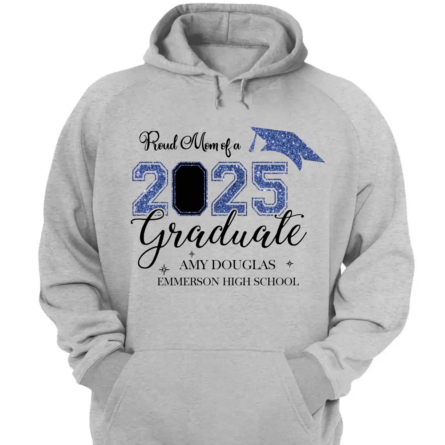 Proud Mom of a 2025 Graduate – Personalized T-Shirt, Graduation Family Shirt, Perfect for 2025 Senior Party Celebrations Ezcustomize