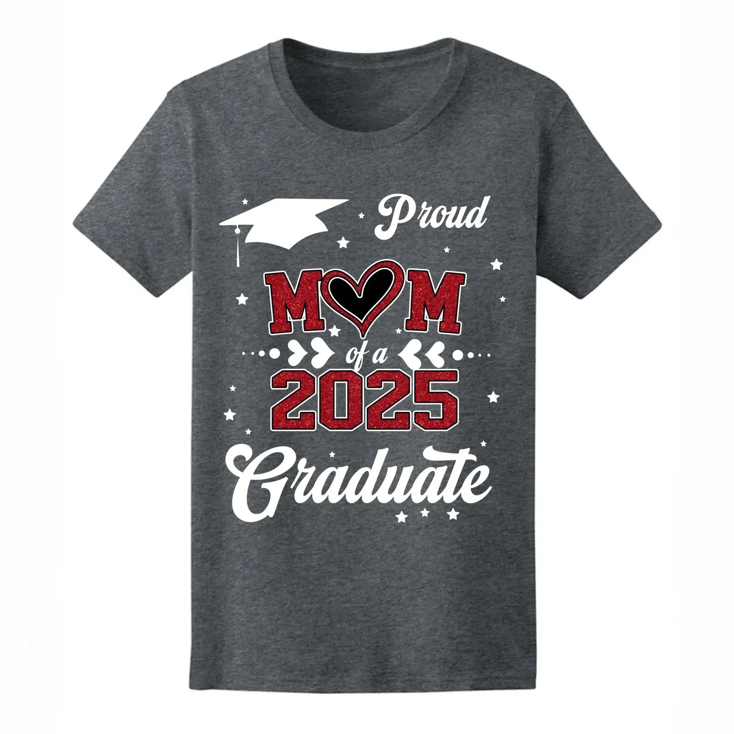 Proud Mom of a 2025 Senior – Personalized T-Shirt, Graduation Gift for Mom, Perfect for Grad Party & Family Celebrations Ezcustomize