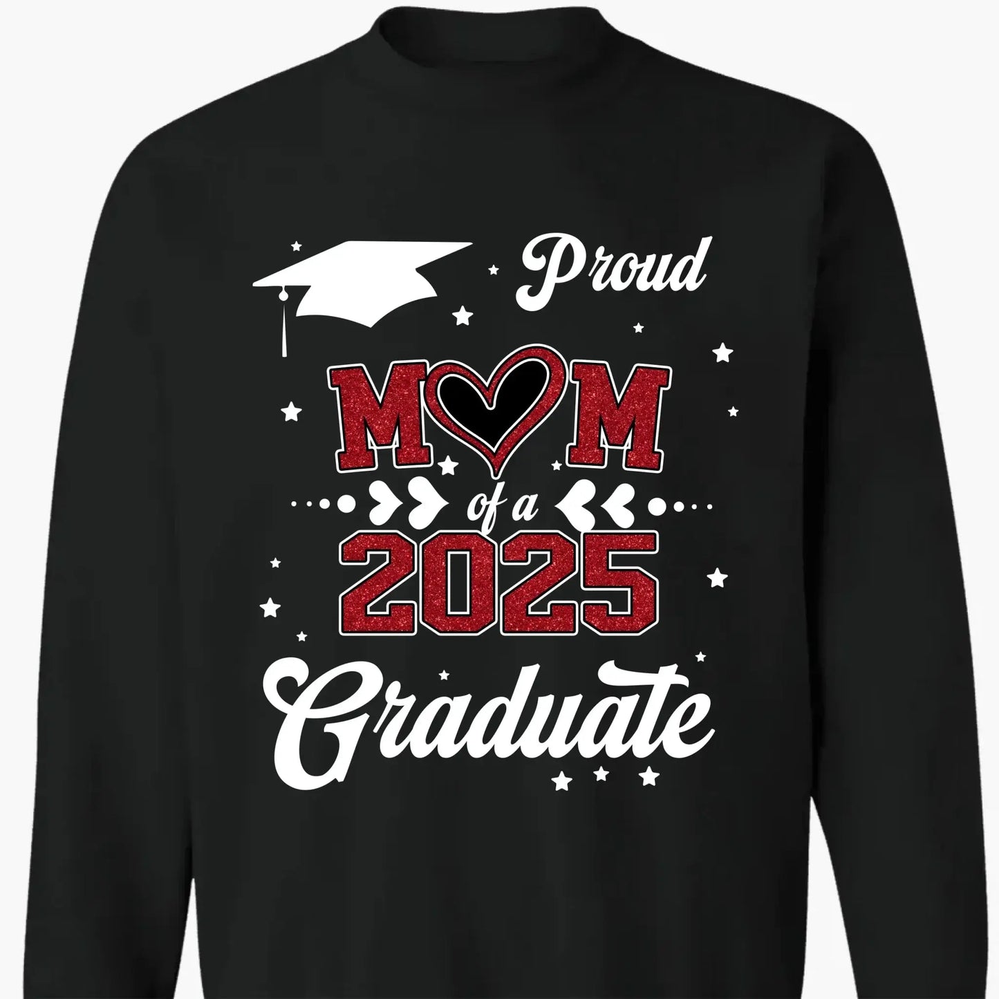 Proud Mom of a 2025 Senior – Personalized T-Shirt, Graduation Gift for Mom, Perfect for Grad Party & Family Celebrations Ezcustomize