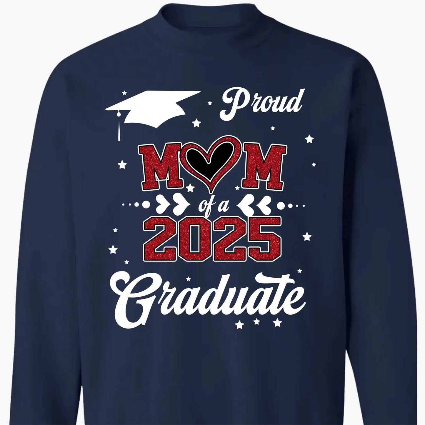 Proud Mom of a 2025 Senior – Personalized T-Shirt, Graduation Gift for Mom, Perfect for Grad Party & Family Celebrations Ezcustomize