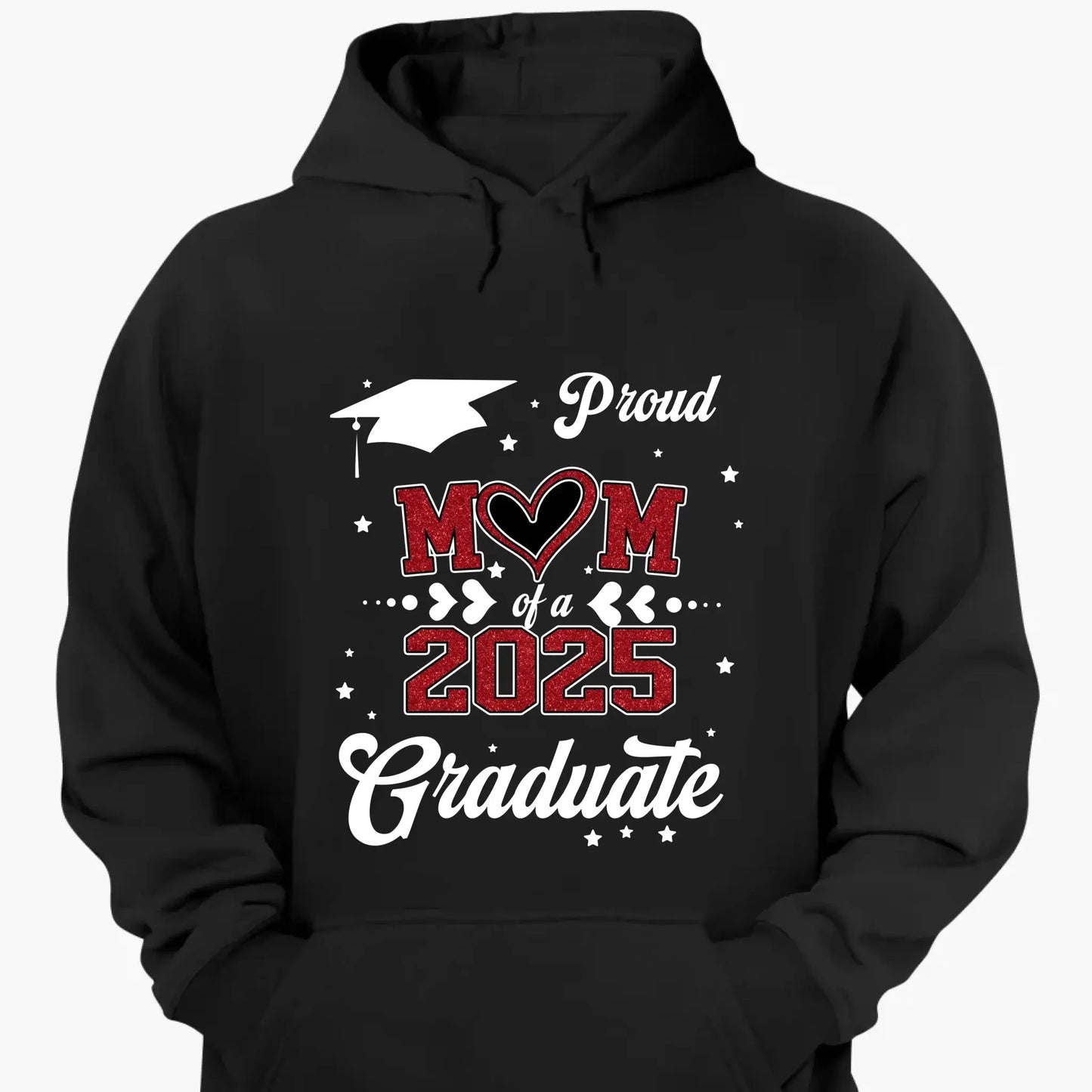 Proud Mom of a 2025 Senior – Personalized T-Shirt, Graduation Gift for Mom, Perfect for Grad Party & Family Celebrations Ezcustomize