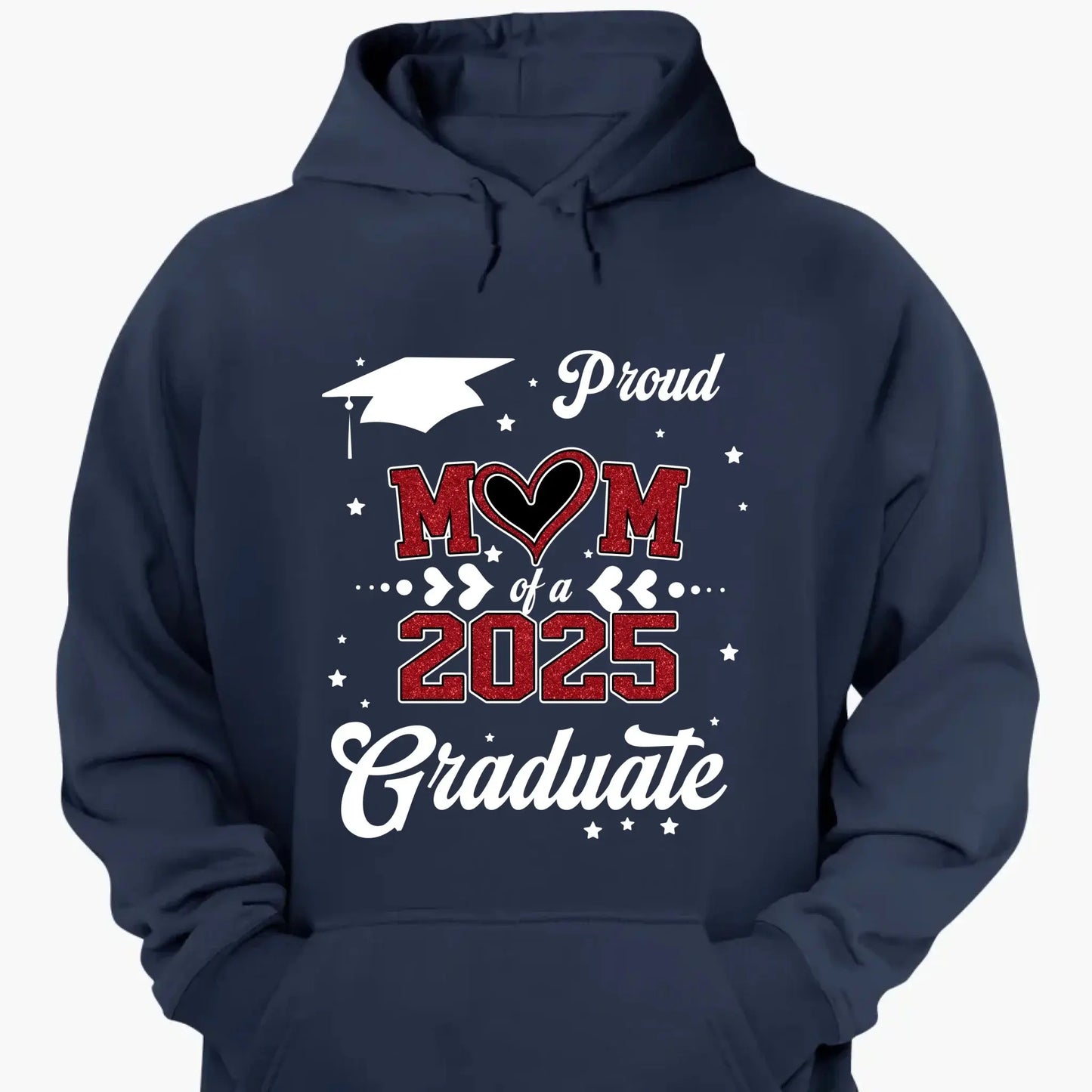 Proud Mom of a 2025 Senior – Personalized T-Shirt, Graduation Gift for Mom, Perfect for Grad Party & Family Celebrations Ezcustomize