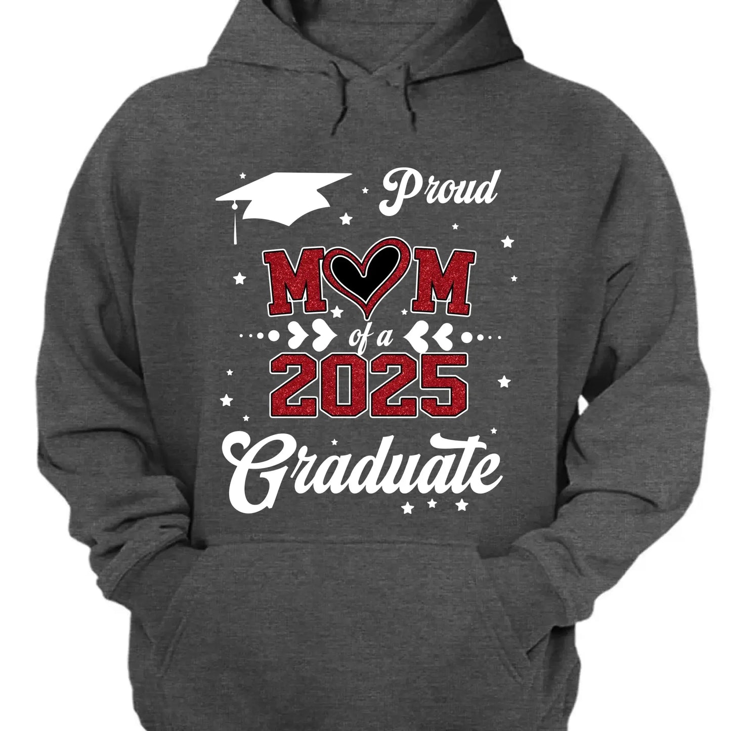 Proud Mom of a 2025 Senior – Personalized T-Shirt, Graduation Gift for Mom, Perfect for Grad Party & Family Celebrations Ezcustomize