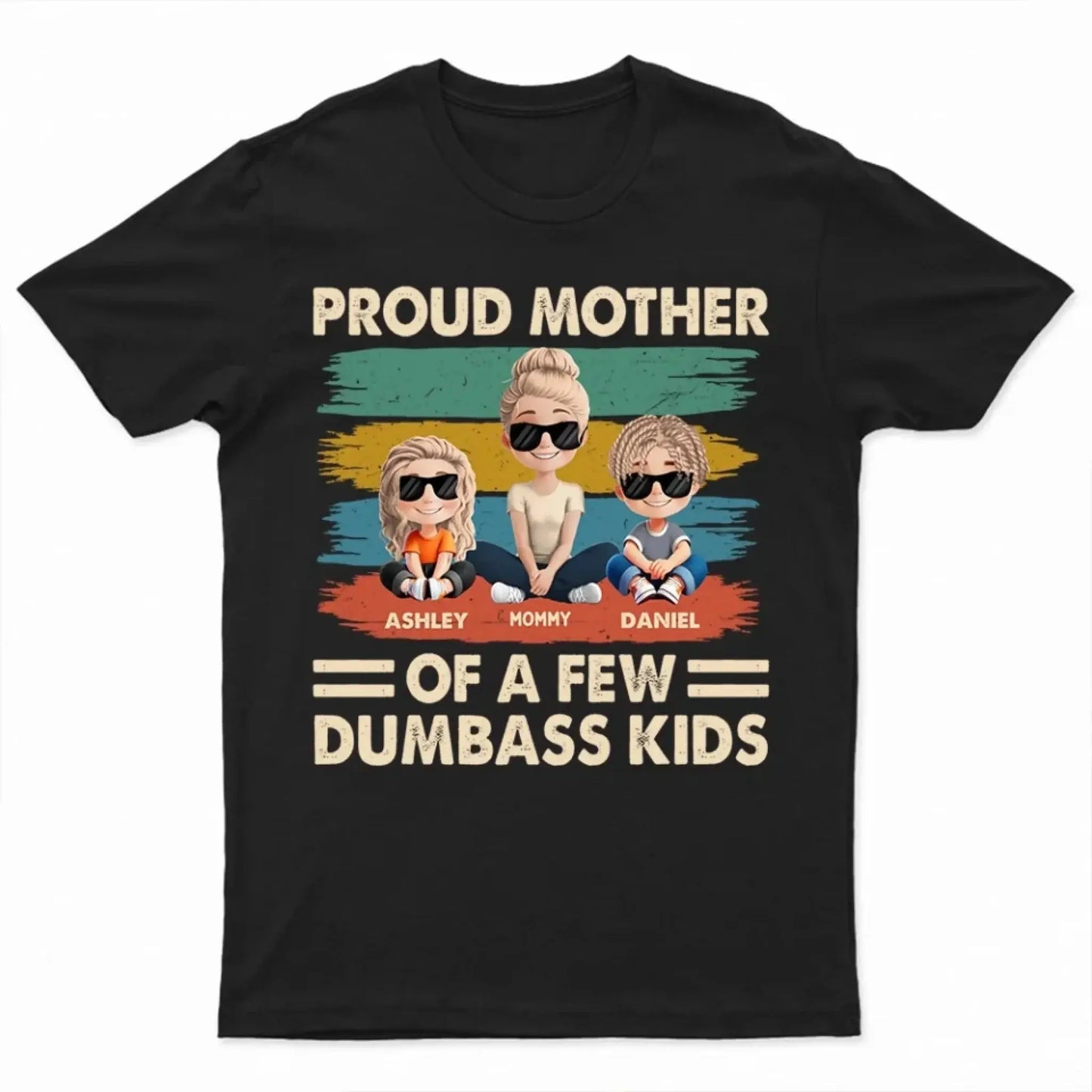 Proud Mother of a Few Kids – New Personalized Shirt, Custom Gift for Moms with Kids' Names Ezcustomize
