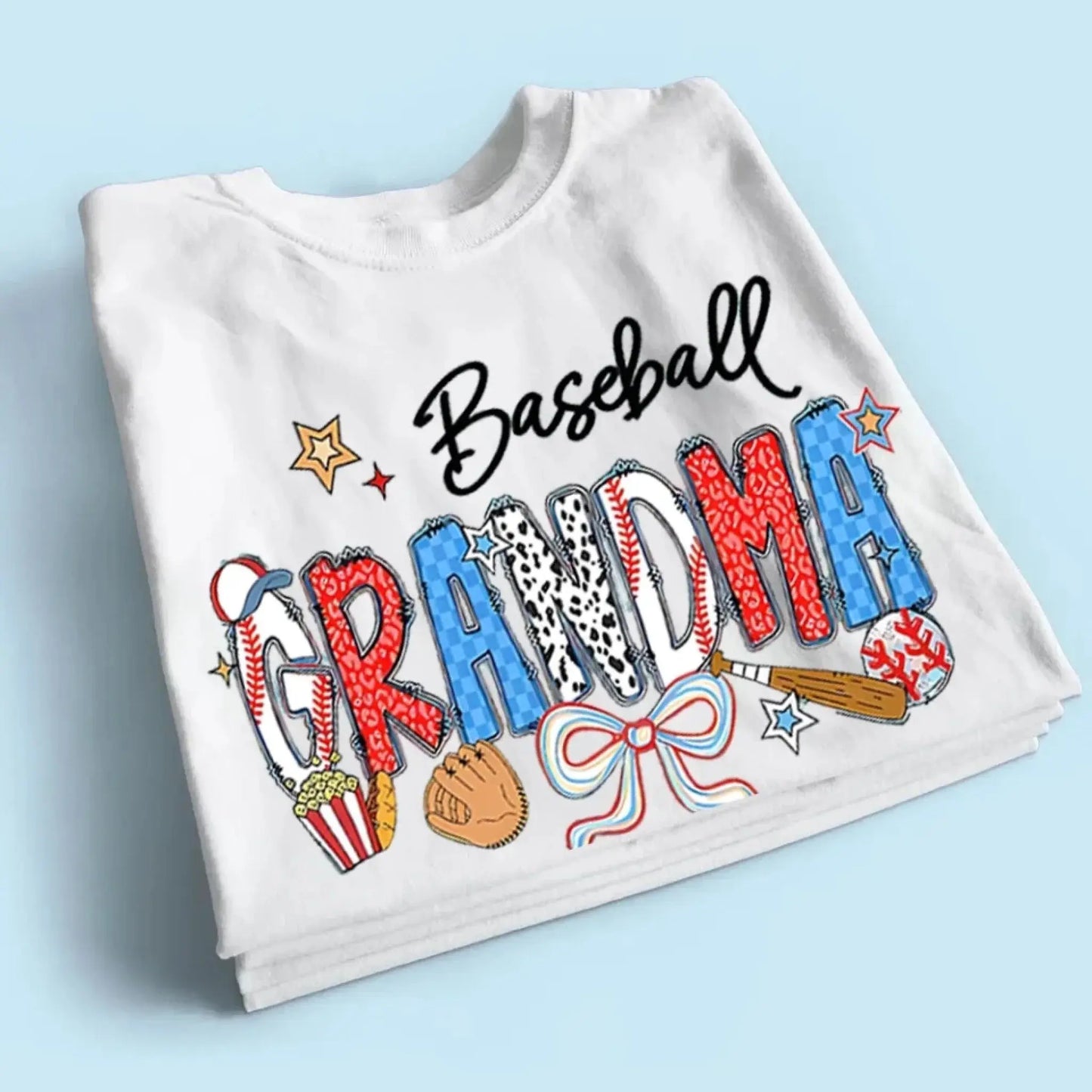 Proud Sports Grandma T-Shirt – Personalized Tee with Kids’ Names – Custom Gift for Baseball, Softball, Soccer & More Ezcustomize