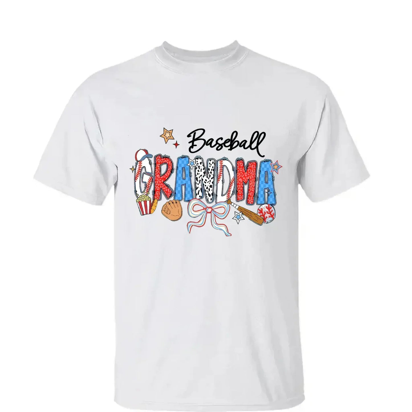 Proud Sports Grandma T-Shirt – Personalized Tee with Kids’ Names – Custom Gift for Baseball, Softball, Soccer & More Ezcustomize