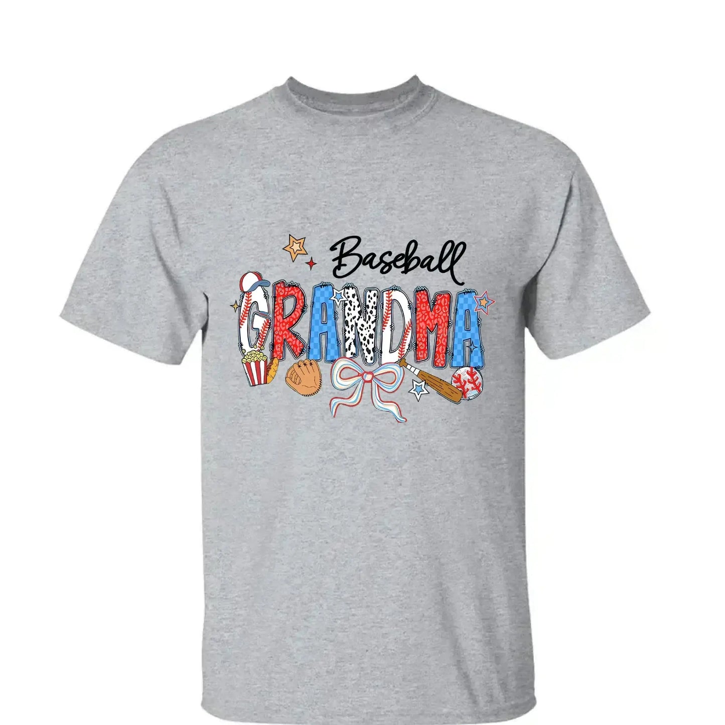 Proud Sports Grandma T-Shirt – Personalized Tee with Kids’ Names – Custom Gift for Baseball, Softball, Soccer & More Ezcustomize