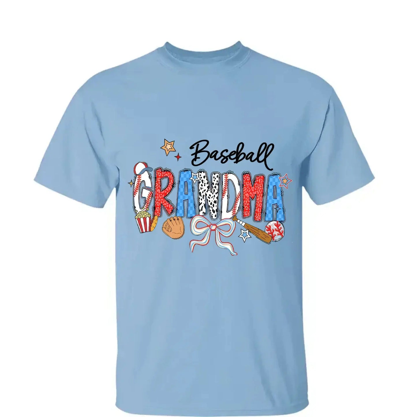 Proud Sports Grandma T-Shirt – Personalized Tee with Kids’ Names – Custom Gift for Baseball, Softball, Soccer & More Ezcustomize