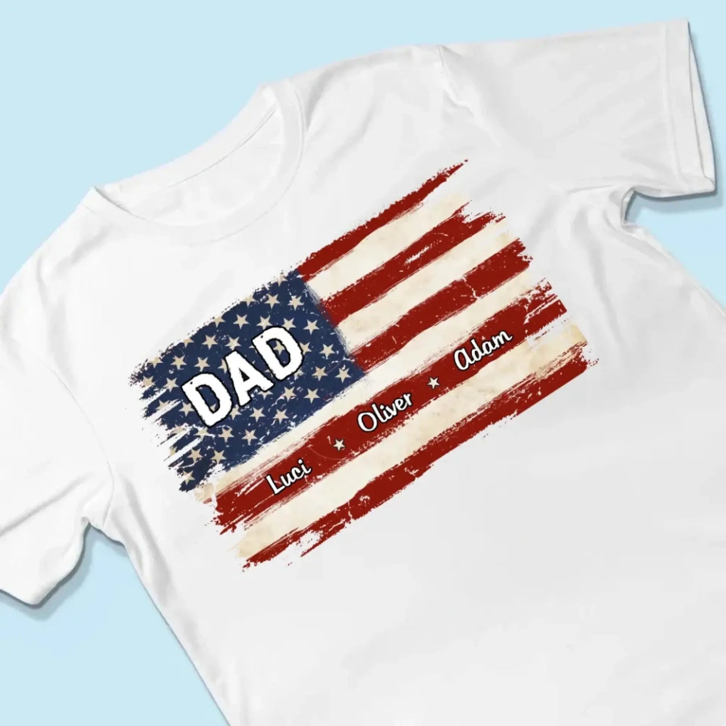 Proud To Be American - Family Personalized Custom Unisex T-shirt, Premium T-shirt, Hoodie - Gift For Dad, Grandpa Ezcustomize