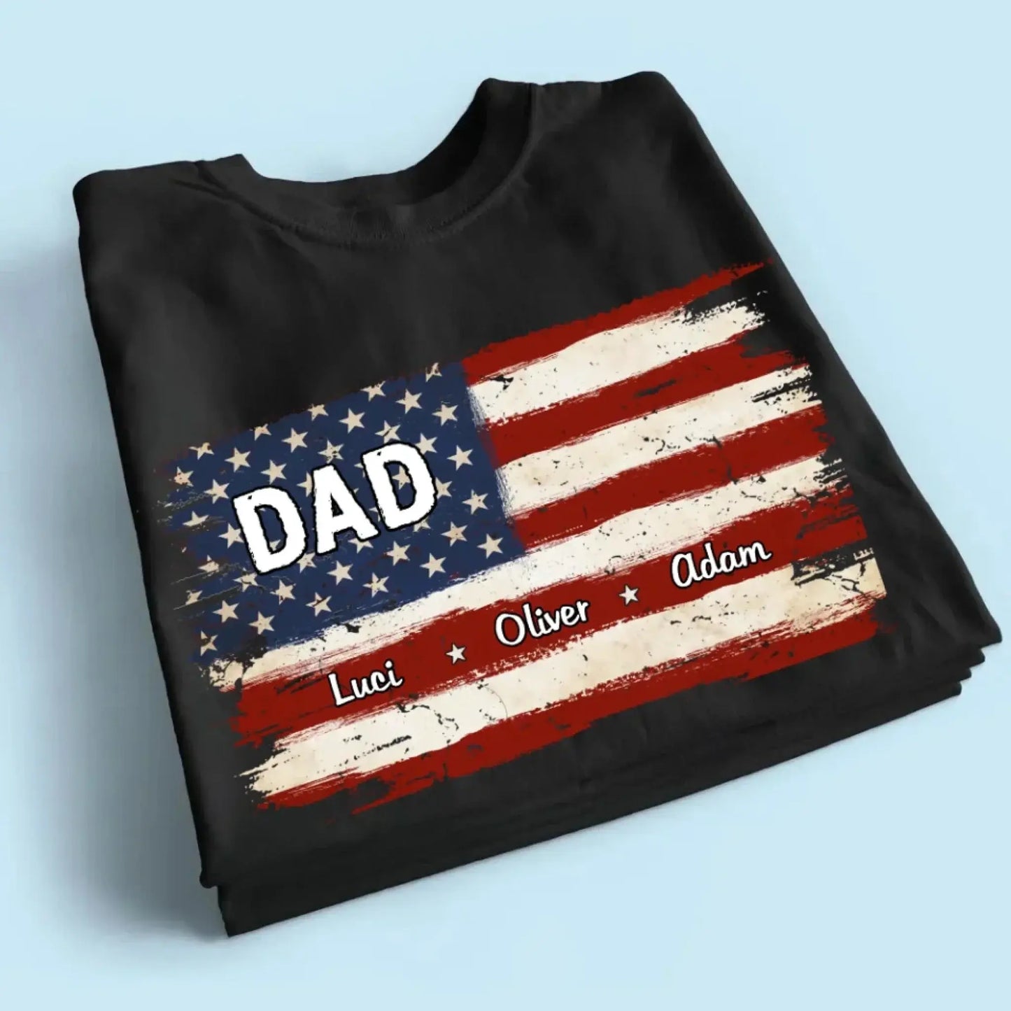 Proud To Be American - Family Personalized Custom Unisex T-shirt, Premium T-shirt, Hoodie - Gift For Dad, Grandpa Ezcustomize