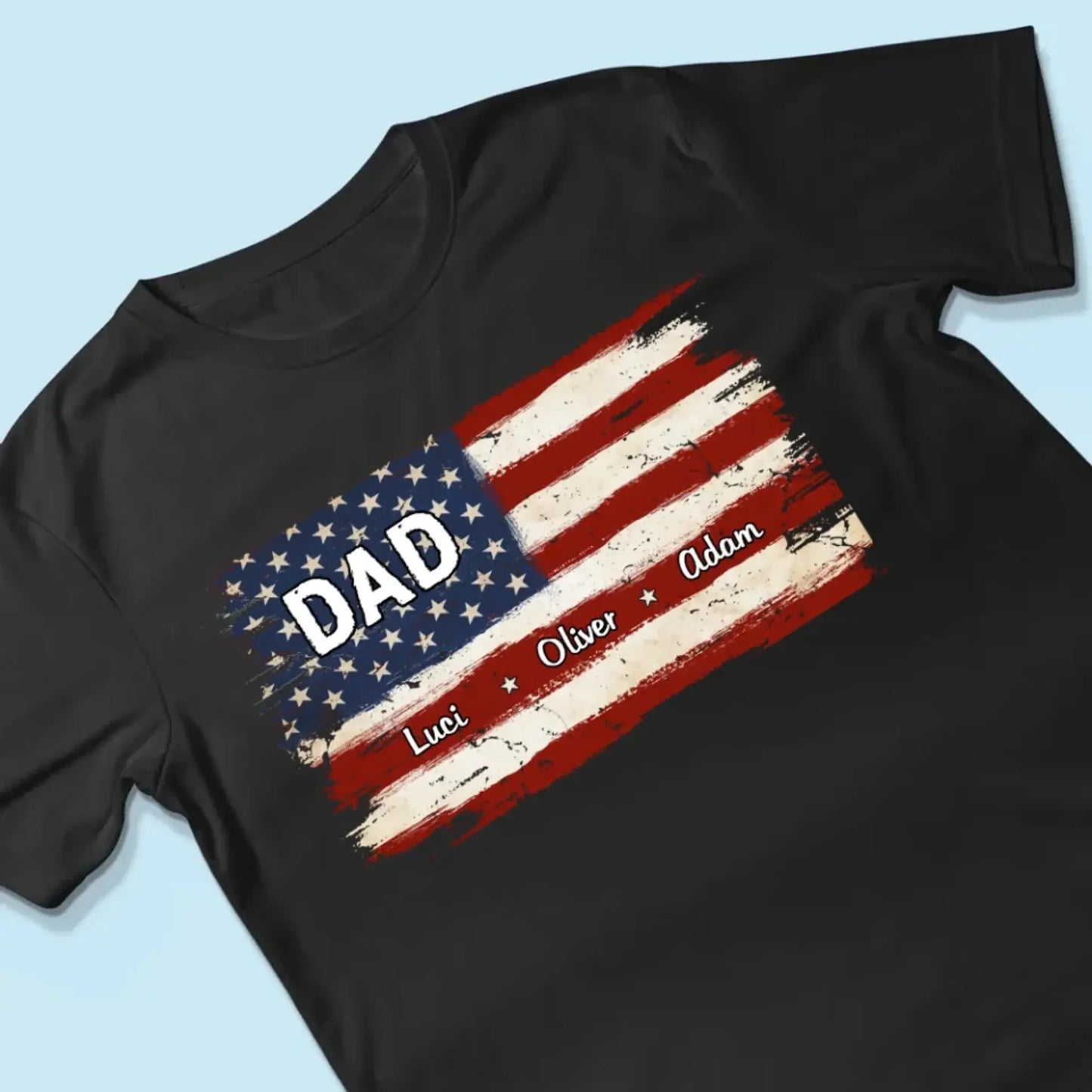 Proud To Be American - Family Personalized Custom Unisex T-shirt, Premium T-shirt, Hoodie - Gift For Dad, Grandpa Ezcustomize