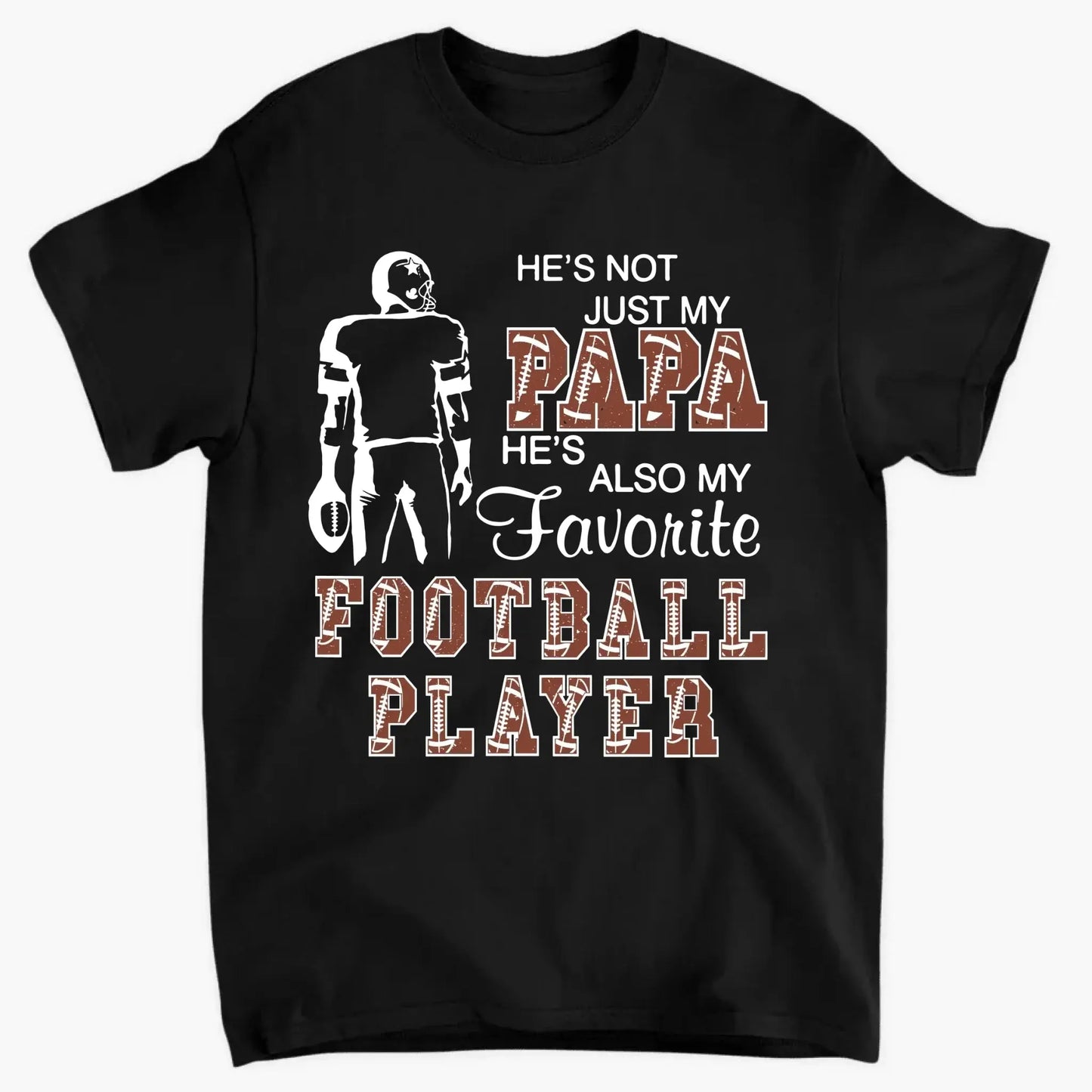 Proud of My Favorite Football Player – Personalized T-Shirt for Moms, Grandmas, Aunts, Sisters & More, Custom Family Gift for Football Fans Ezcustomize