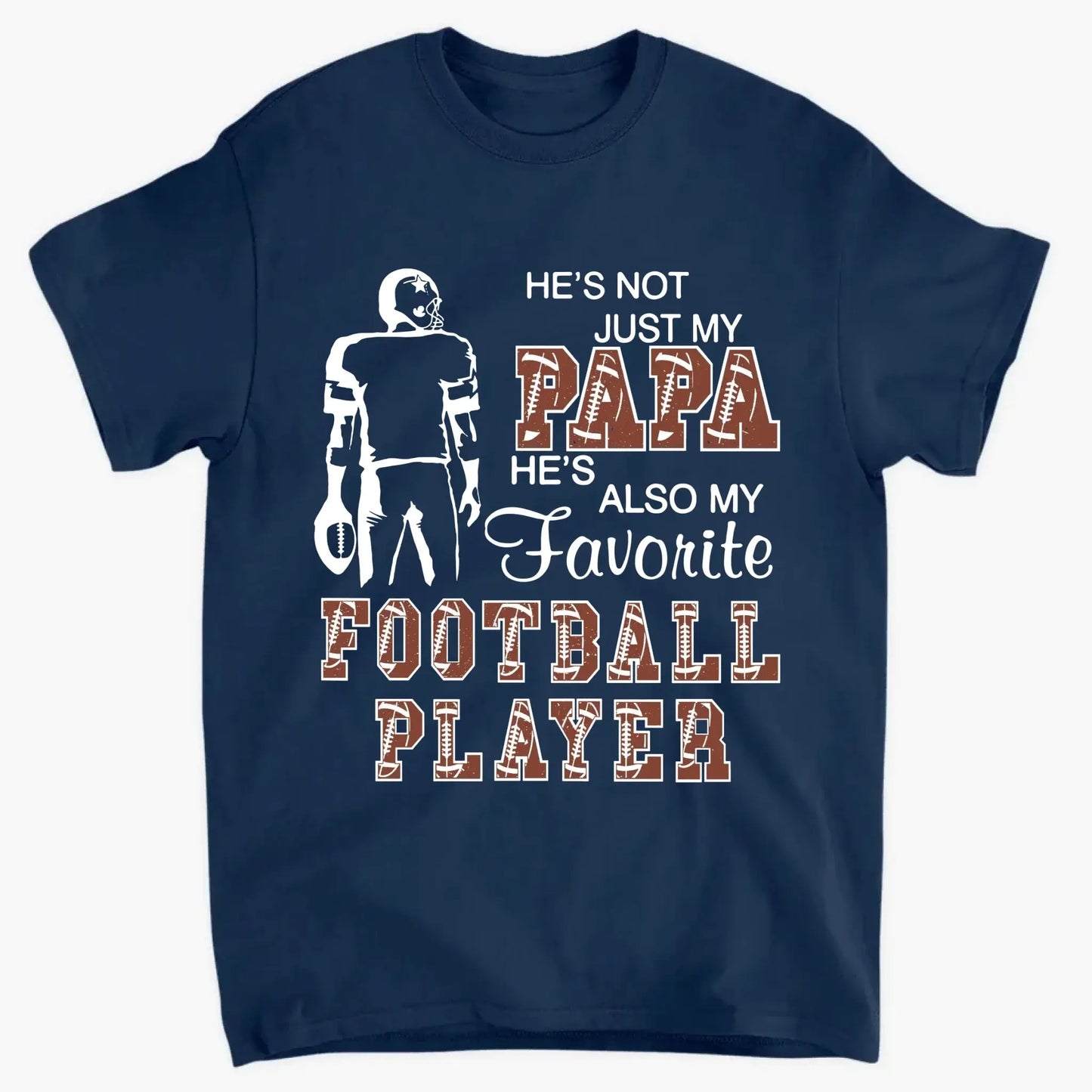 Proud of My Favorite Football Player – Personalized T-Shirt for Moms, Grandmas, Aunts, Sisters & More, Custom Family Gift for Football Fans Ezcustomize
