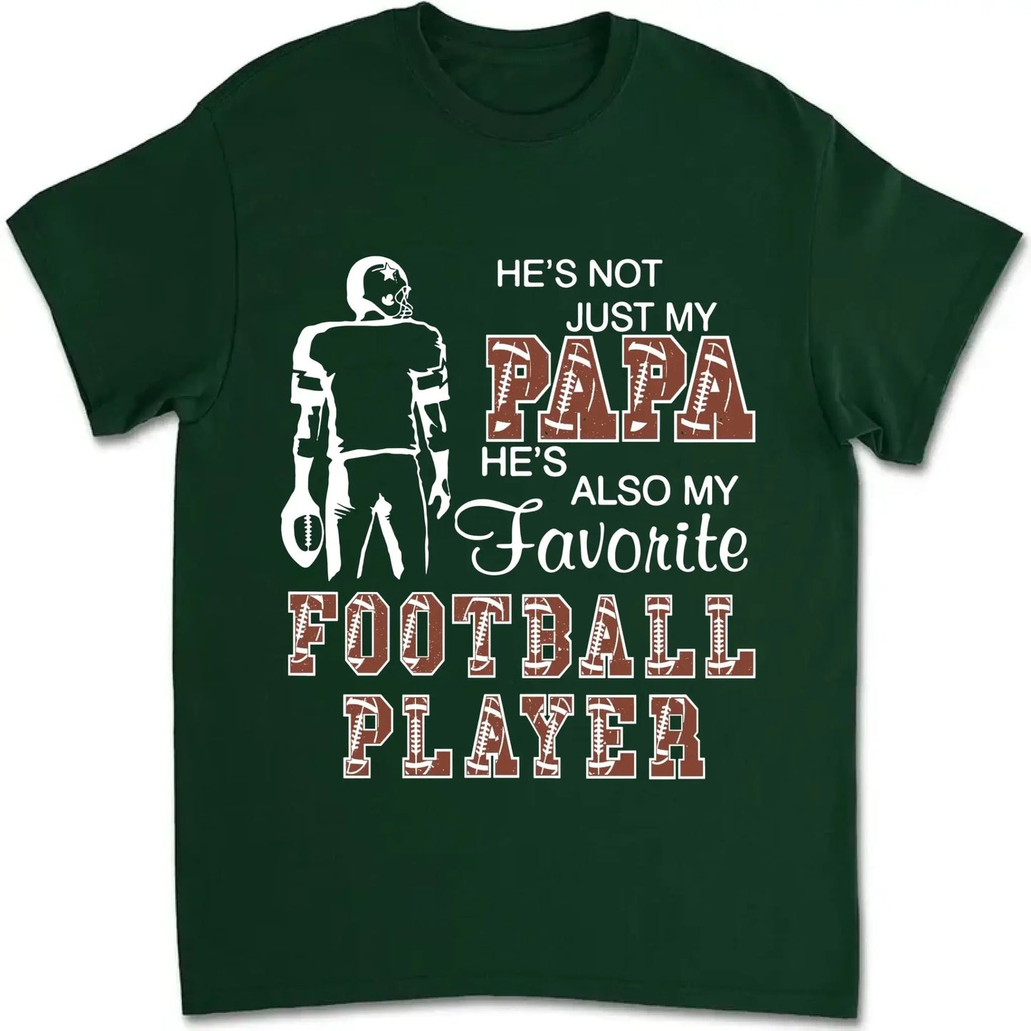 Proud of My Favorite Football Player – Personalized T-Shirt for Moms, Grandmas, Aunts, Sisters & More, Custom Family Gift for Football Fans Ezcustomize