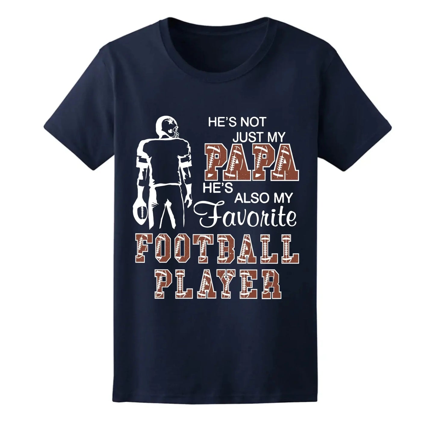 Proud of My Favorite Football Player – Personalized T-Shirt for Moms, Grandmas, Aunts, Sisters & More, Custom Family Gift for Football Fans Ezcustomize