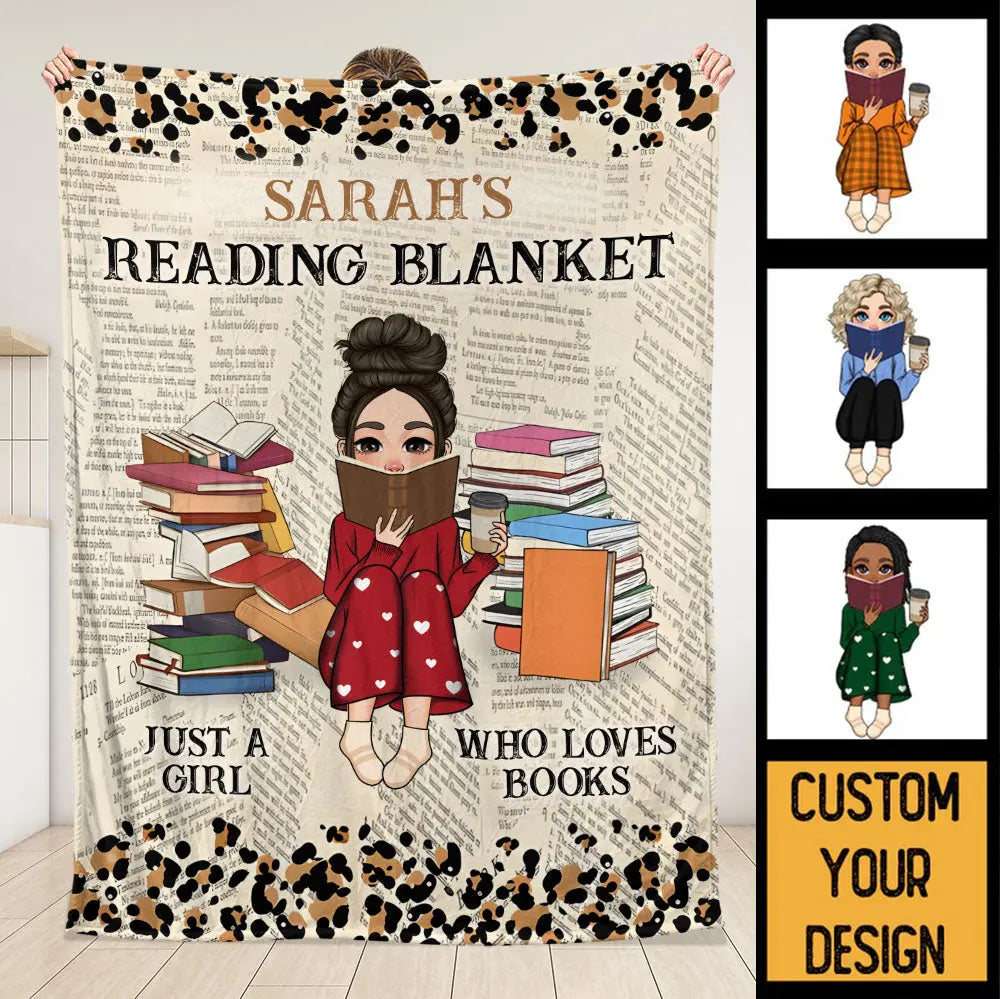 Reading Book Blanket - Personalized Blanket Ezcustomize