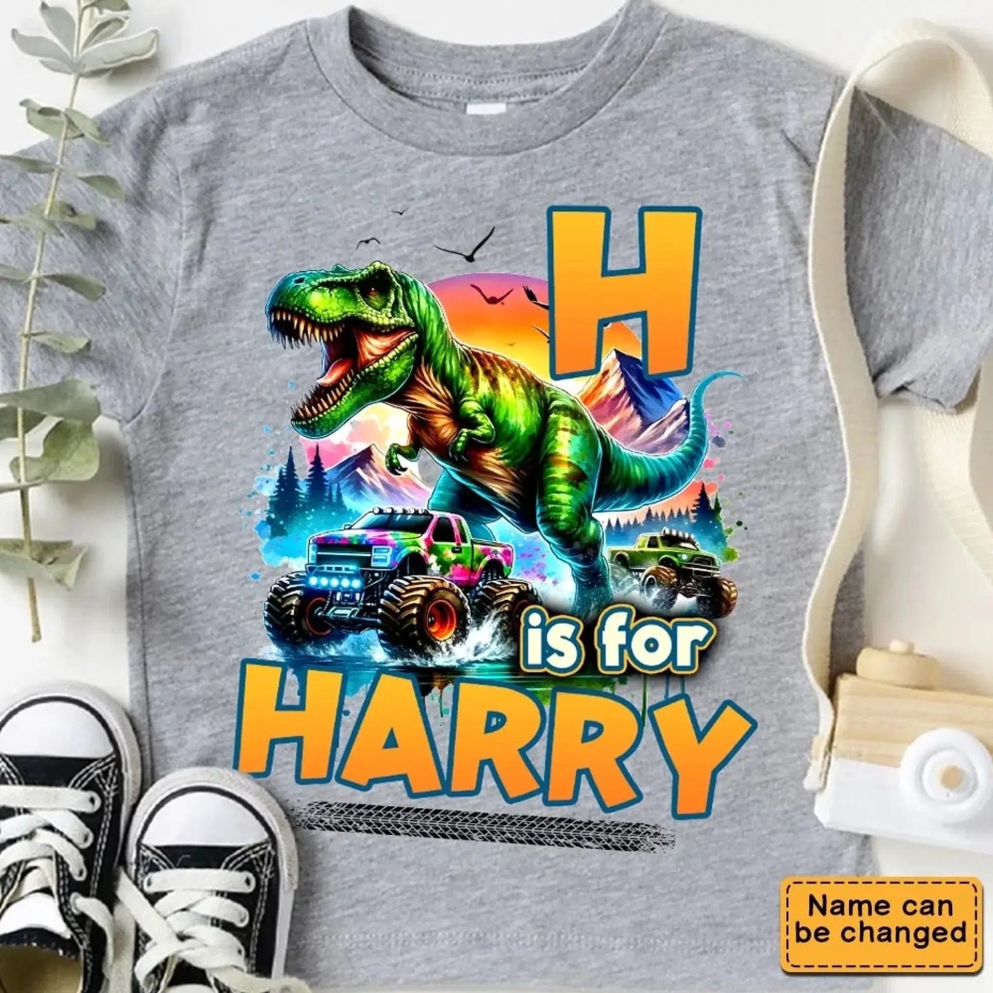 Ready To Crush Kindergarten – Personalized T-Shirt/Youth for Grandson – Fun Back to School Gift Ezcustomize