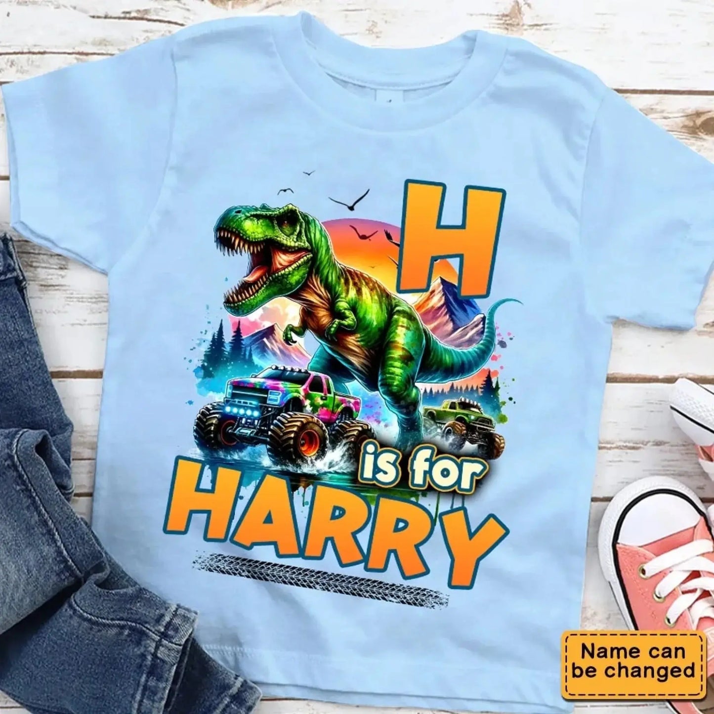 Ready To Crush Kindergarten – Personalized T-Shirt/Youth for Grandson – Fun Back to School Gift Ezcustomize