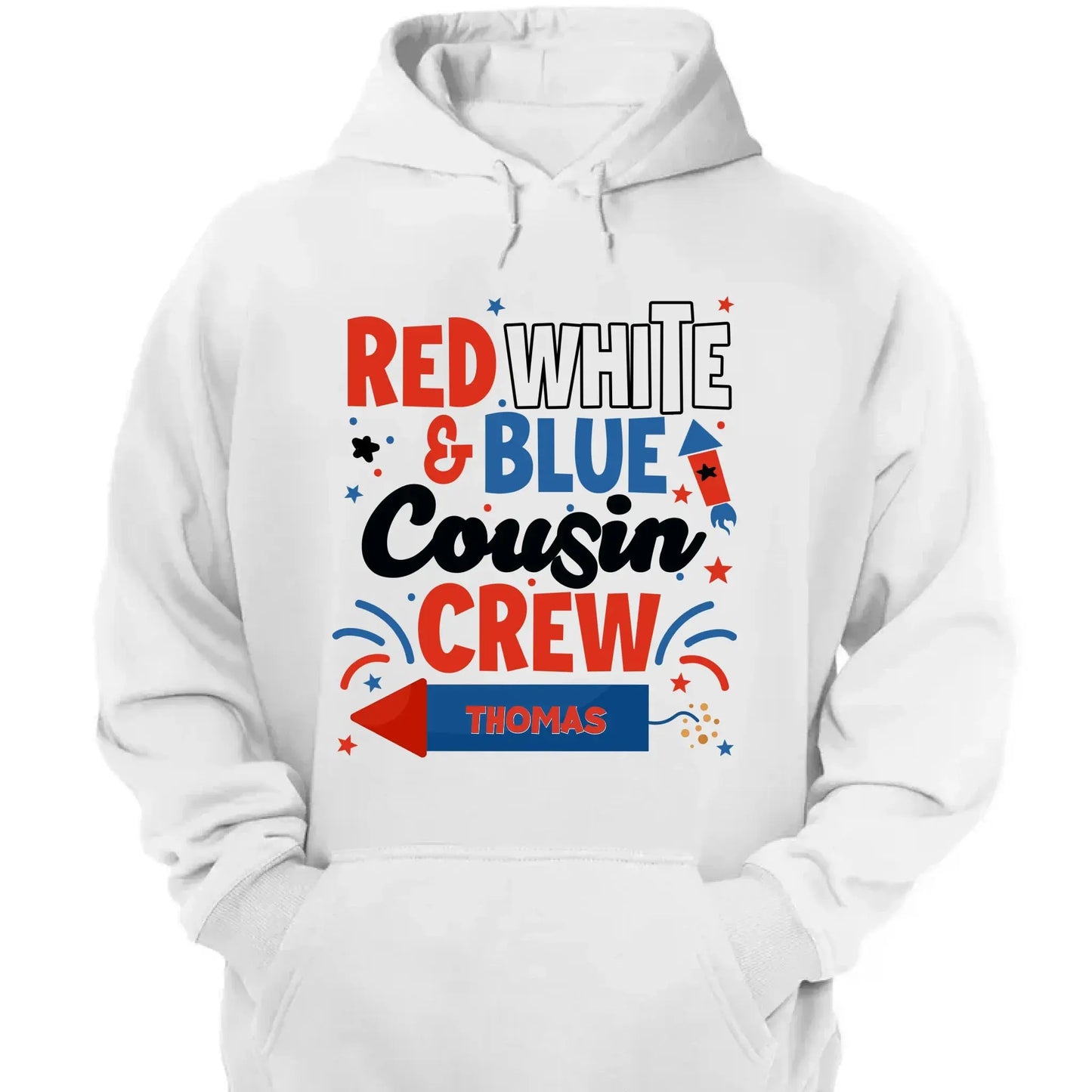 Red White and Blue Cousin Crew Shirt – Personalized 4th of July T-Shirt for Kids, Boys, Girls, Family Matching Independence Day Outfit Ezcustomize