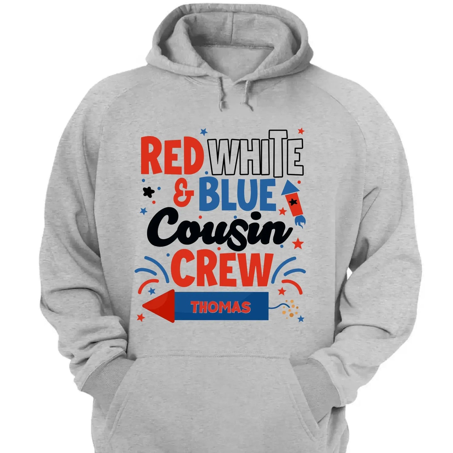 Red White and Blue Cousin Crew Shirt – Personalized 4th of July T-Shirt for Kids, Boys, Girls, Family Matching Independence Day Outfit Ezcustomize