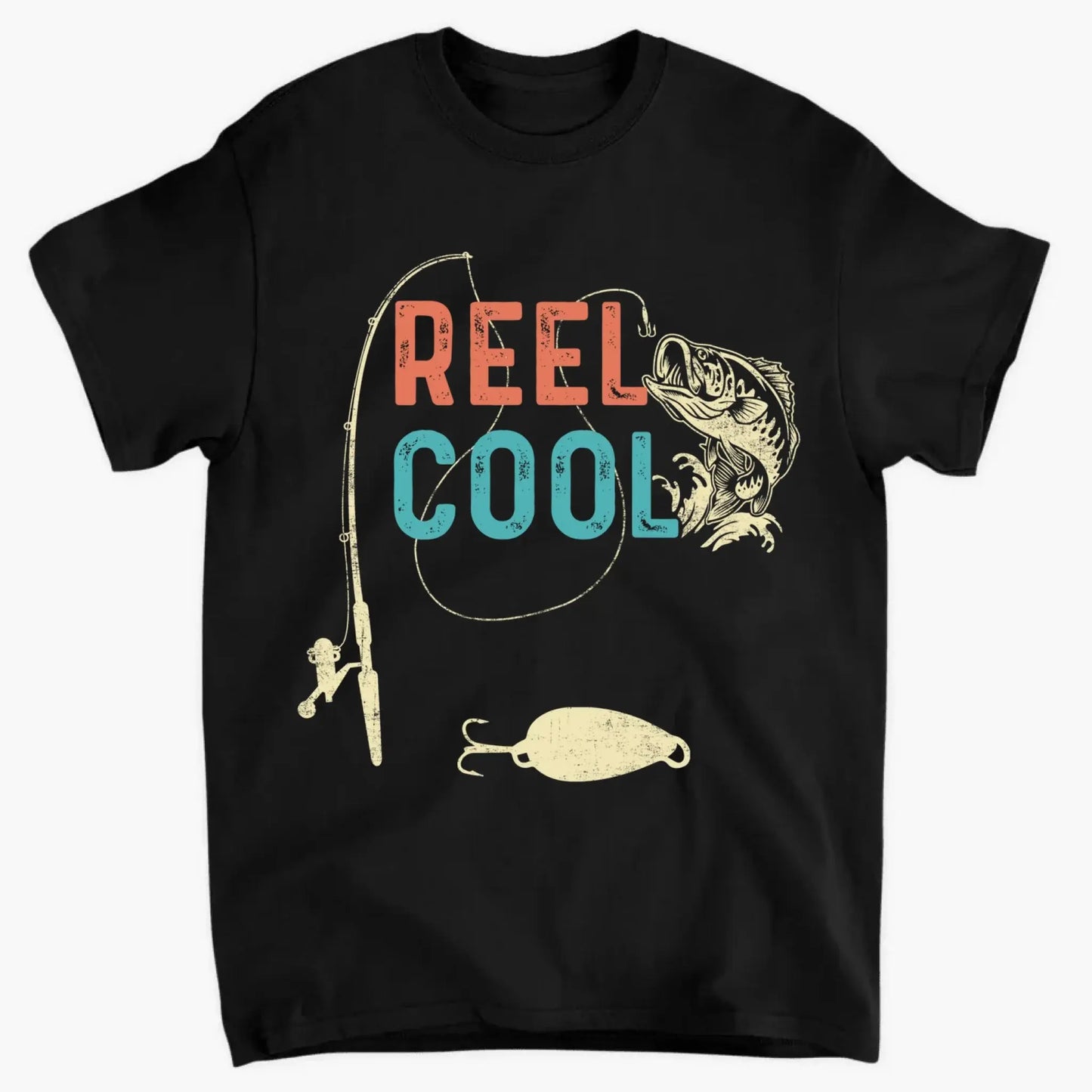 Reel Cool Dad Fishing Shirt – Personalized T-Shirt or Hoodie – Fun Father’s Day Gift for Dad, Grandpa, or Papa Ezcustomize