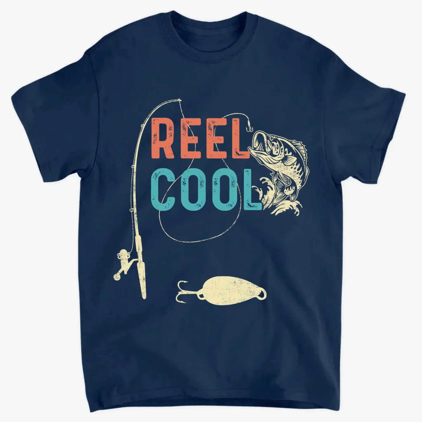 Reel Cool Dad Fishing Shirt – Personalized T-Shirt or Hoodie – Fun Father’s Day Gift for Dad, Grandpa, or Papa Ezcustomize