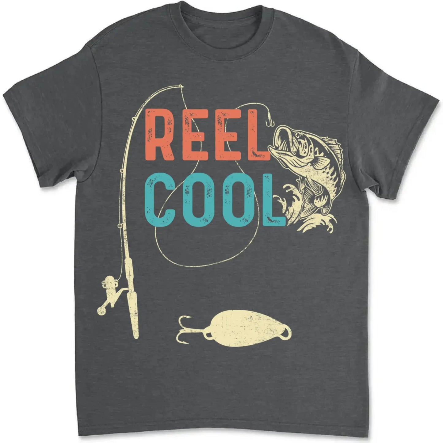 Reel Cool Dad Fishing Shirt – Personalized T-Shirt or Hoodie – Fun Father’s Day Gift for Dad, Grandpa, or Papa Ezcustomize